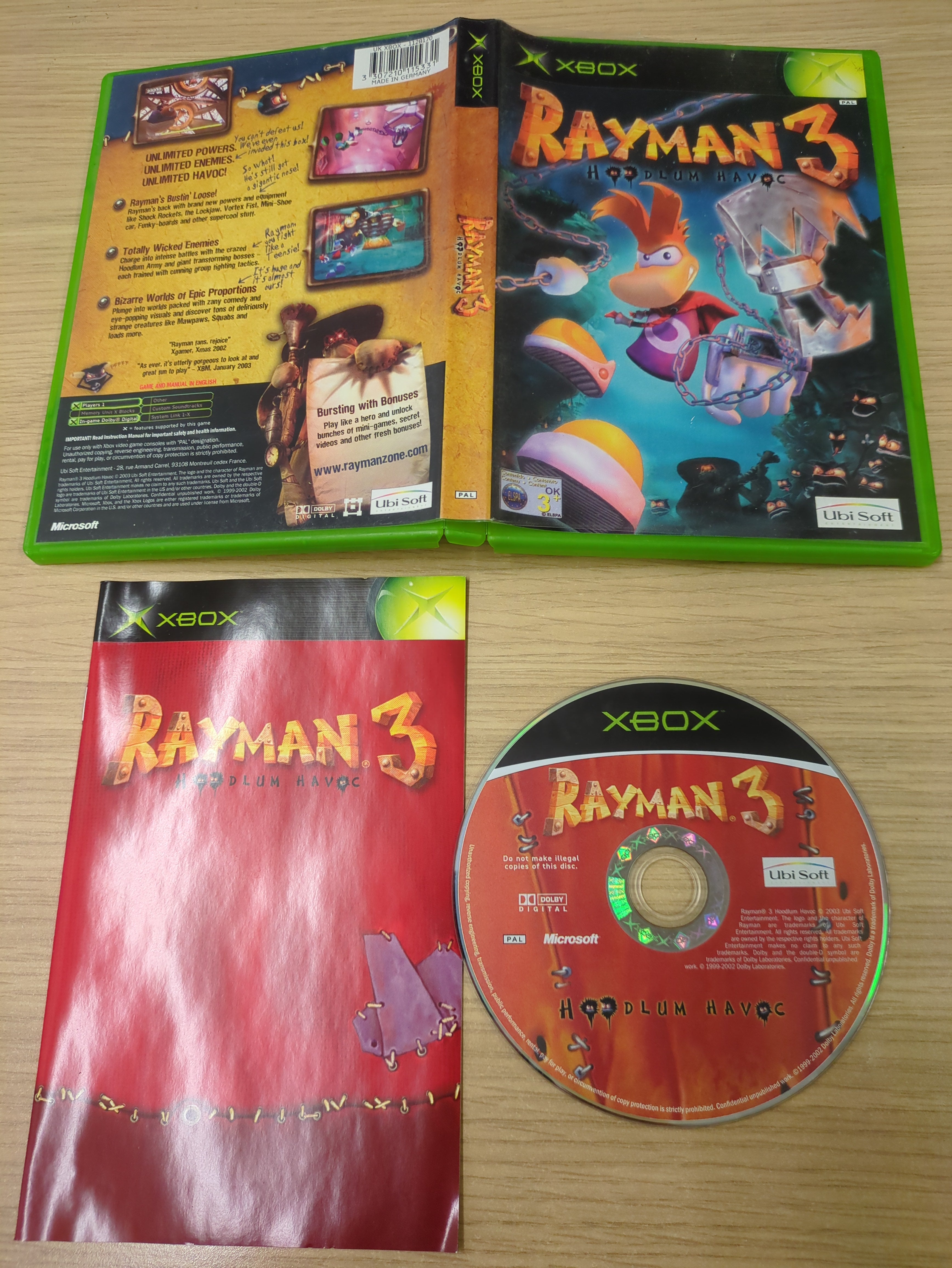 Rayman 3 Hoodlum Havoc original xbox game