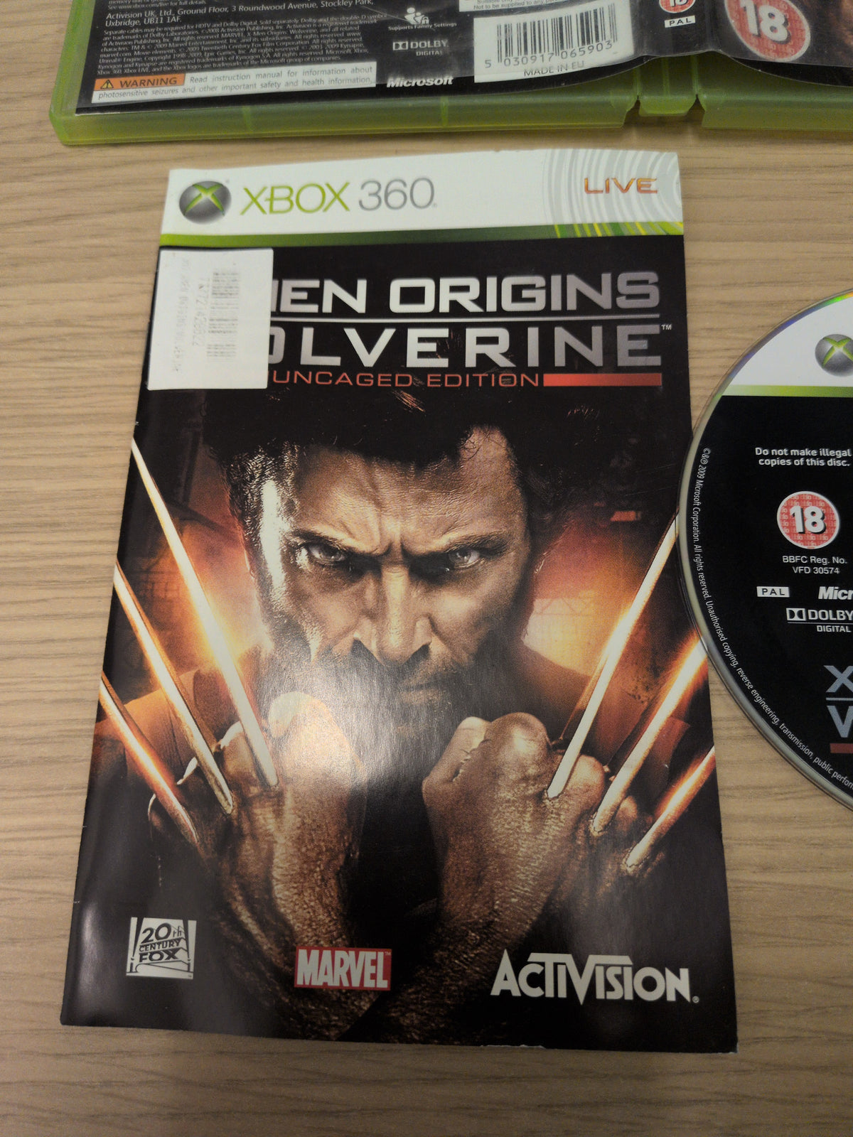 X-men Origins Wolverine Uncaged Edition Xbox 360 game