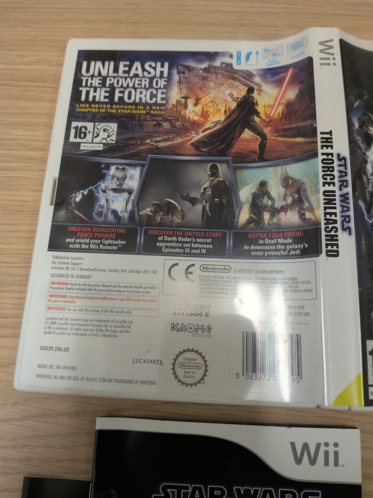 Star Wars: The Force Unleashed Nintendo Wii Game