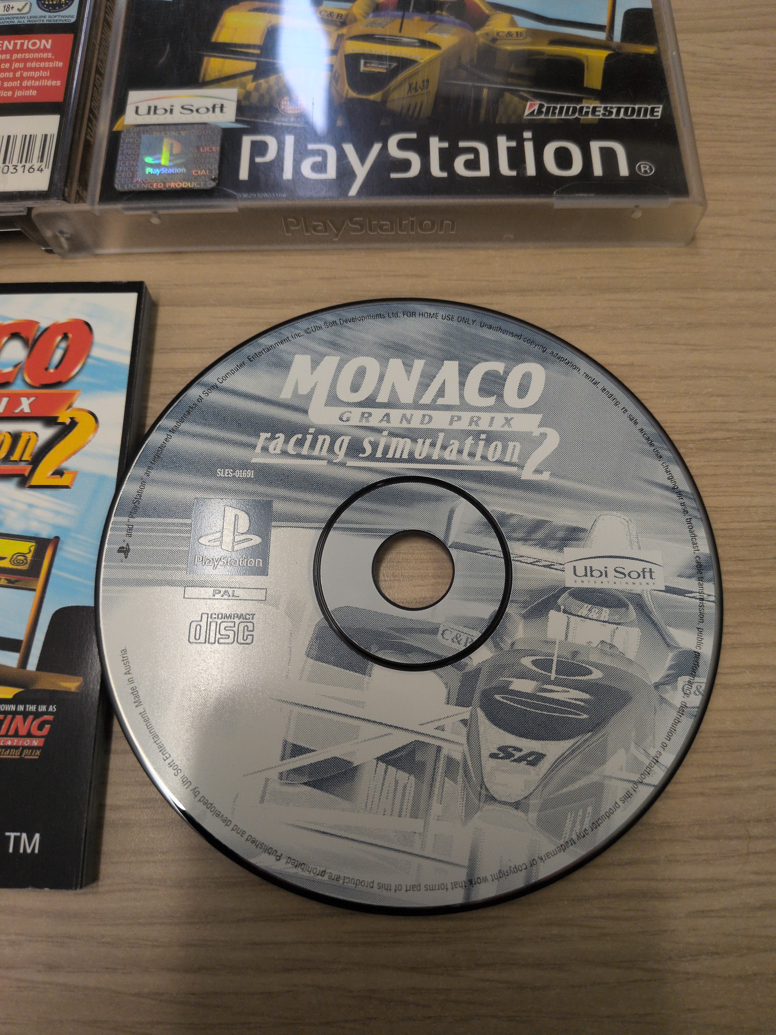 Racing Simulation Monaco Grand Prix Sony PS1 game