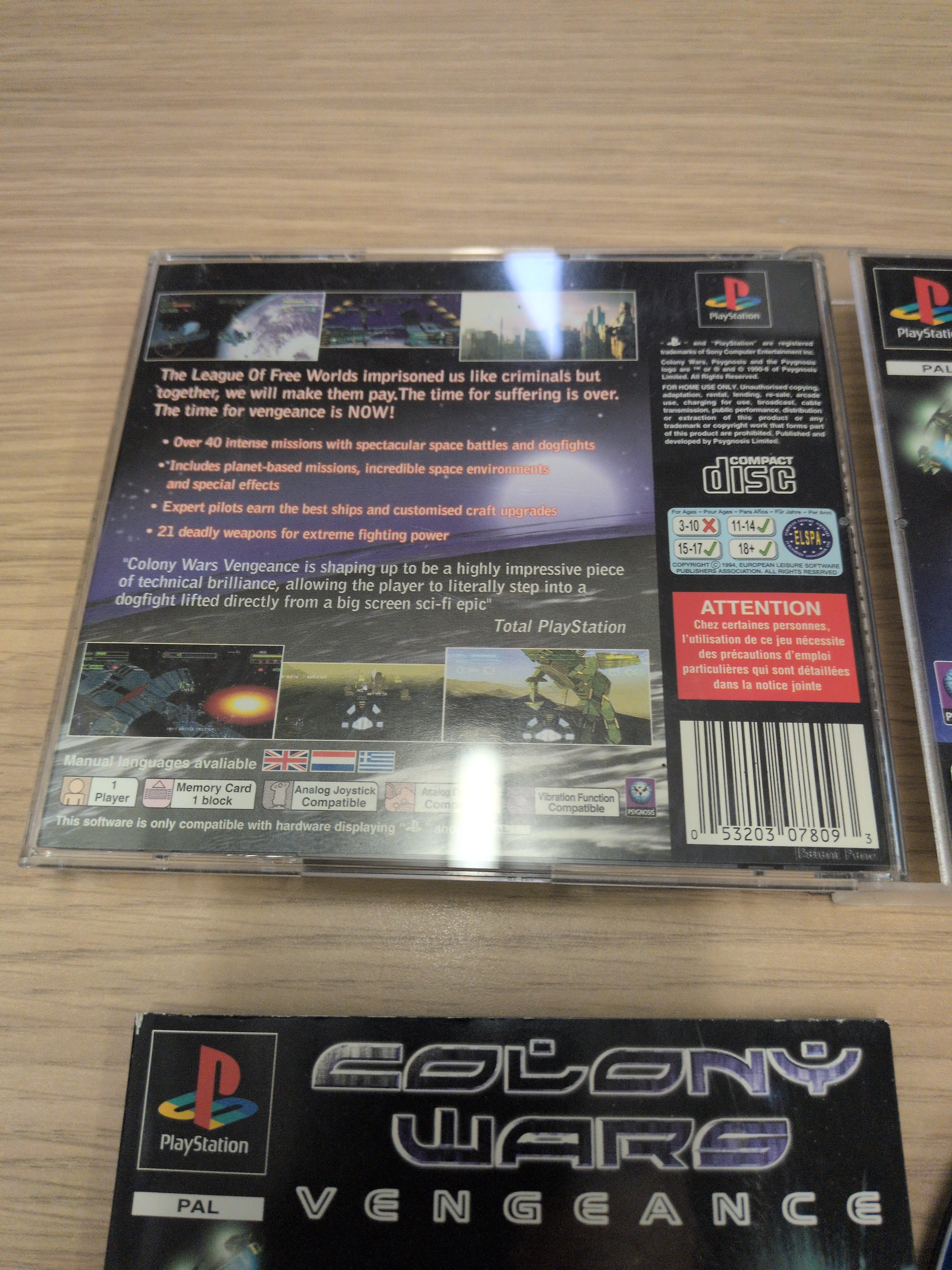 Colony Wars Vengeance Sony PS1 game
