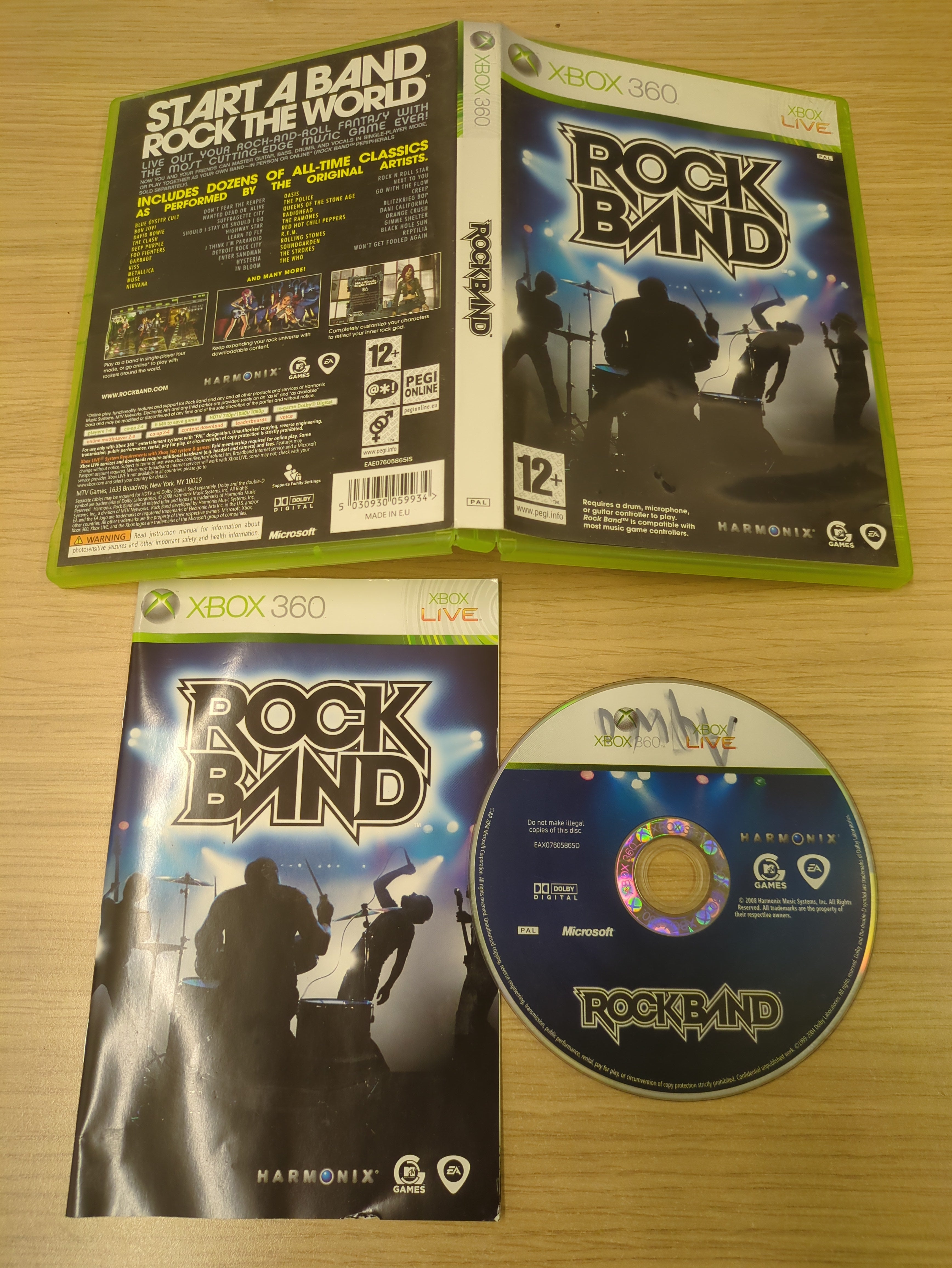 Rock Band Xbox 360 game