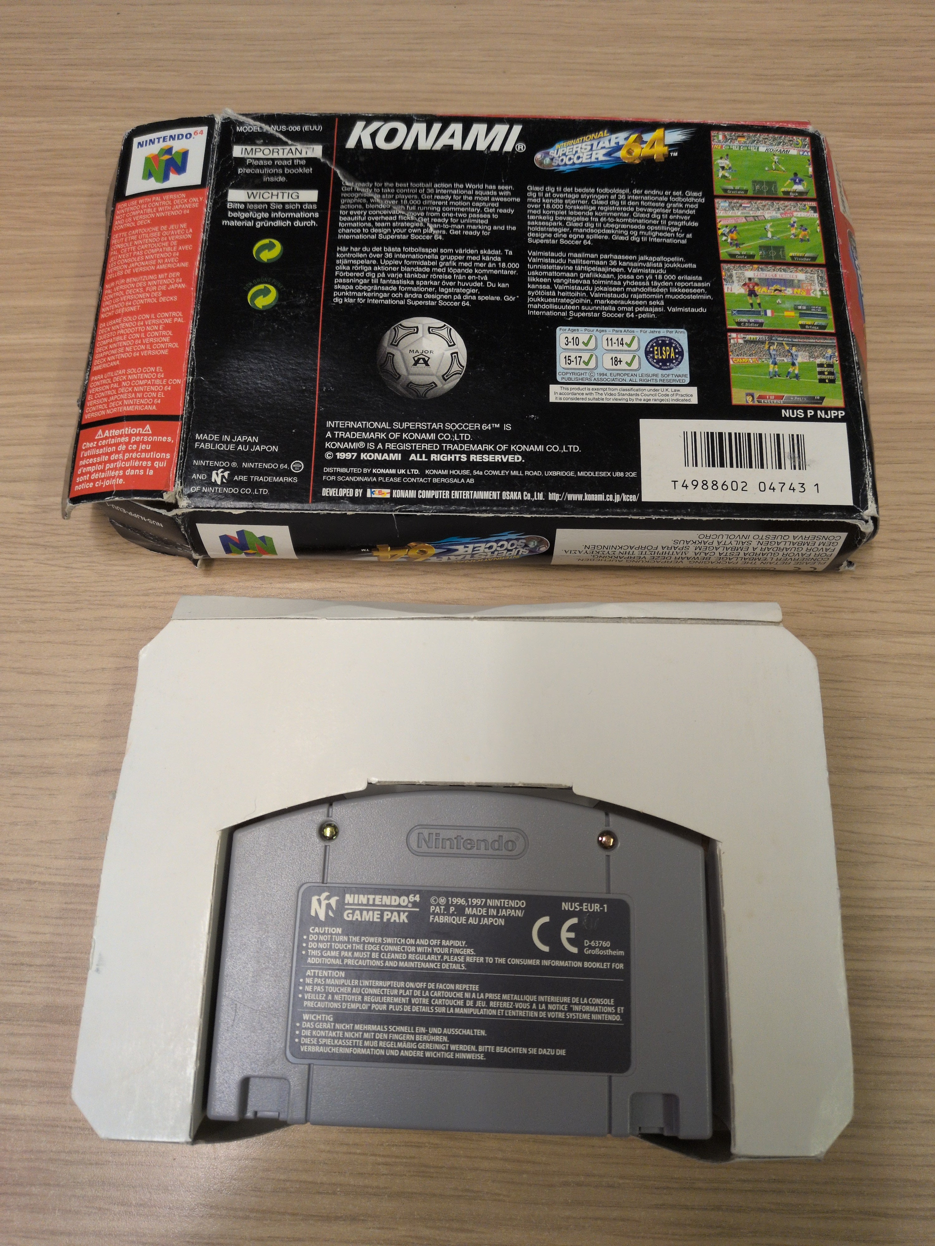 International Superstar Soccer 64 Nintendo N64 game