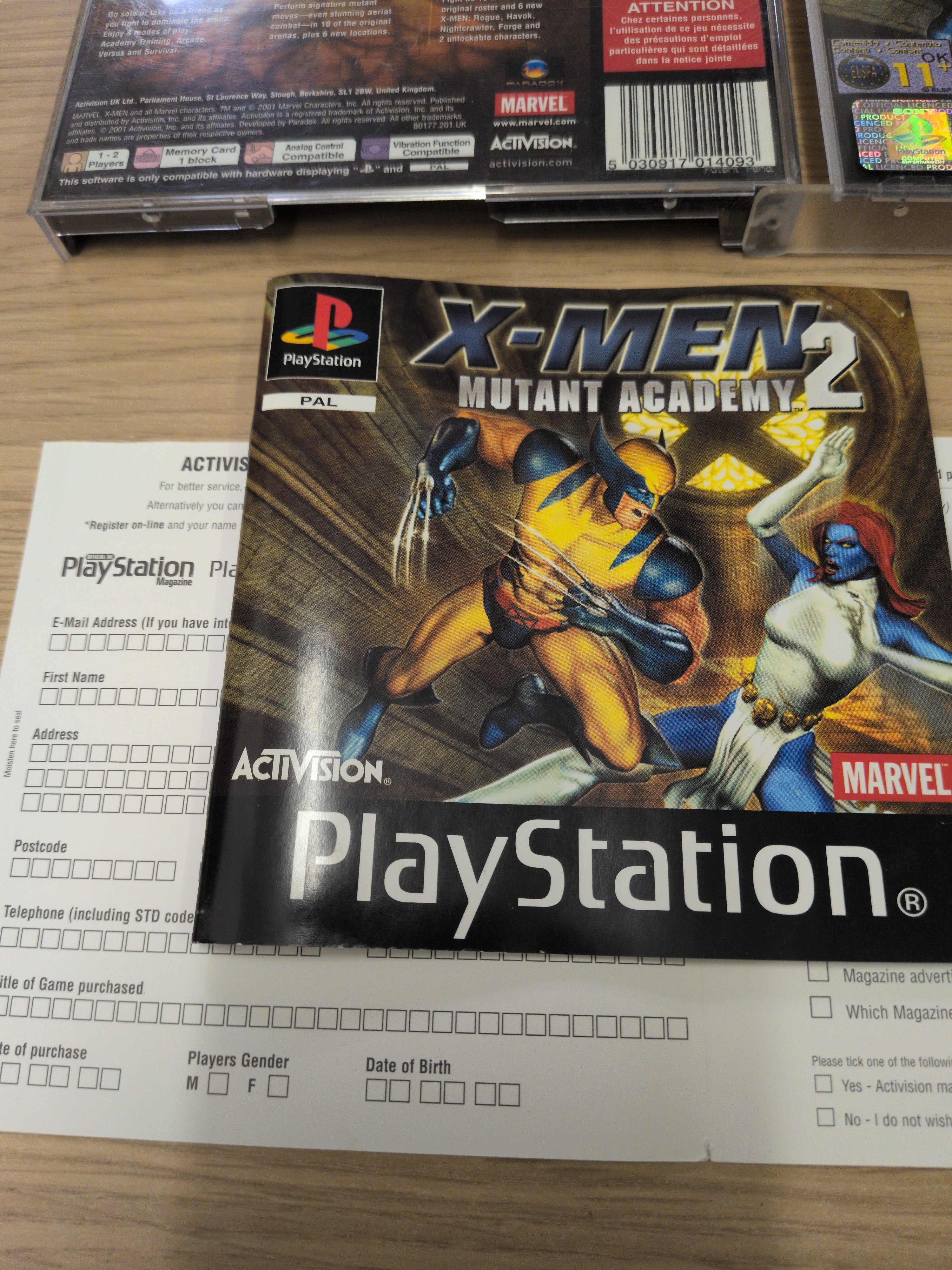 X-Men 2: Mutant Academy Sony PS1 game