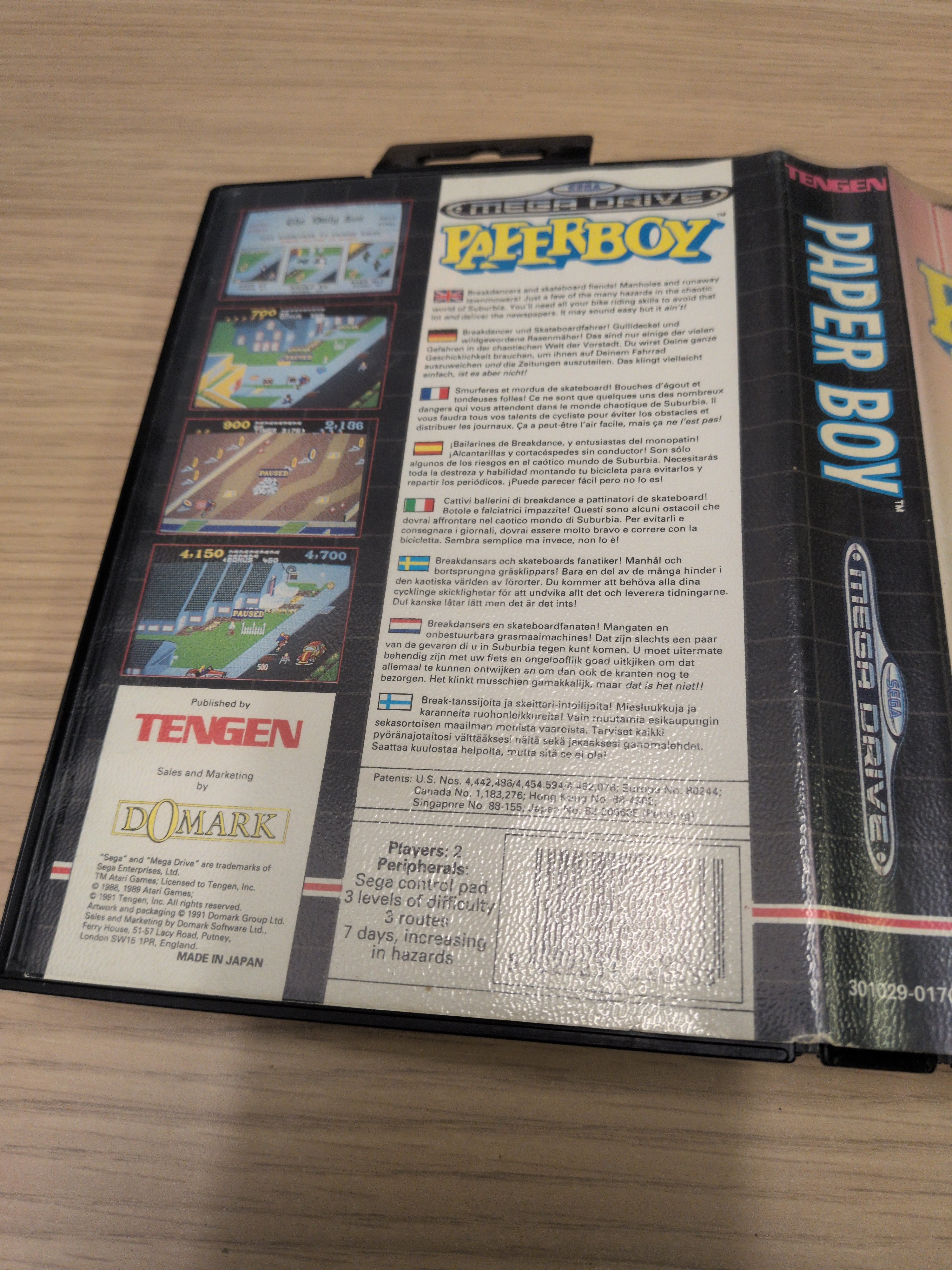 Paperboy Sega Mega Drive game