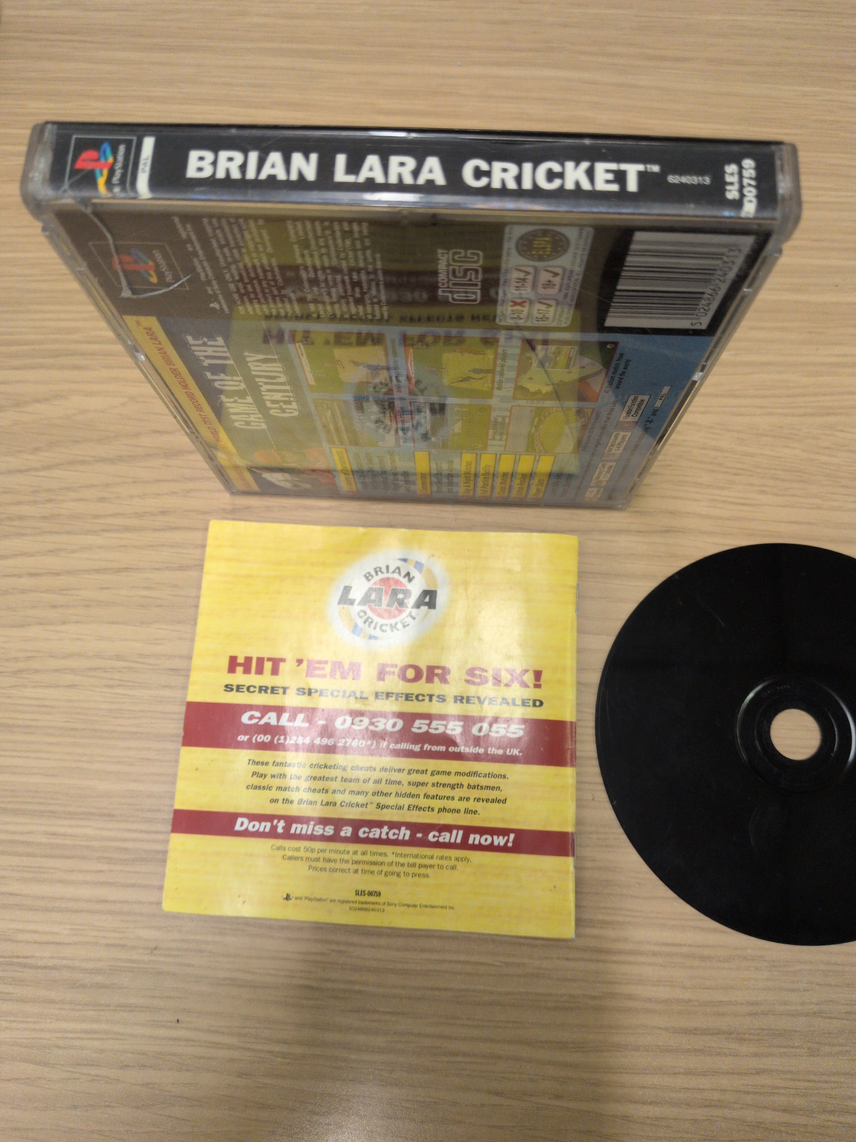 Brian Lara Cricket Sony PS1 game