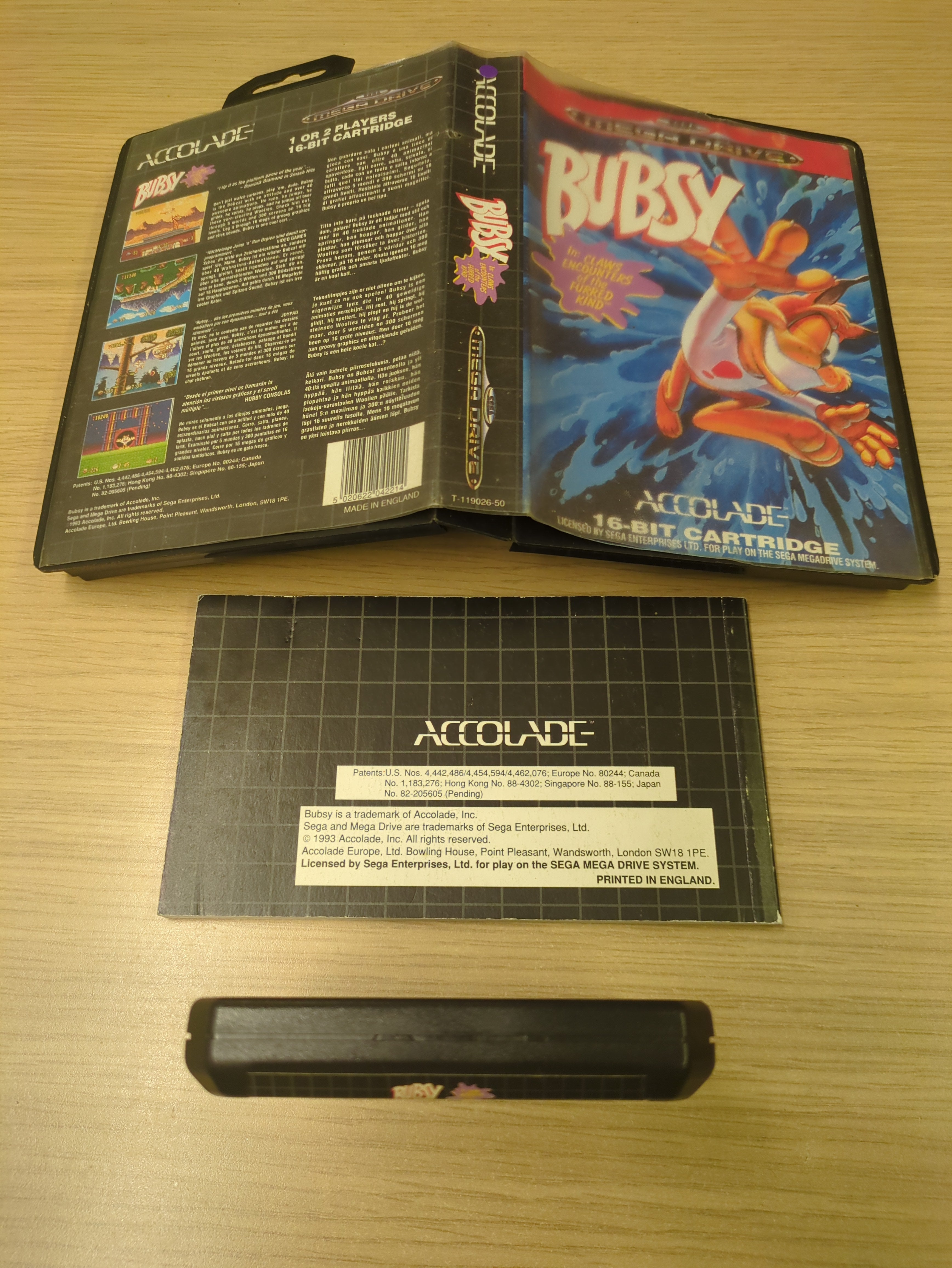 Bubsy in Claws Encounters of the Furred Kind Sega Mega Drive game