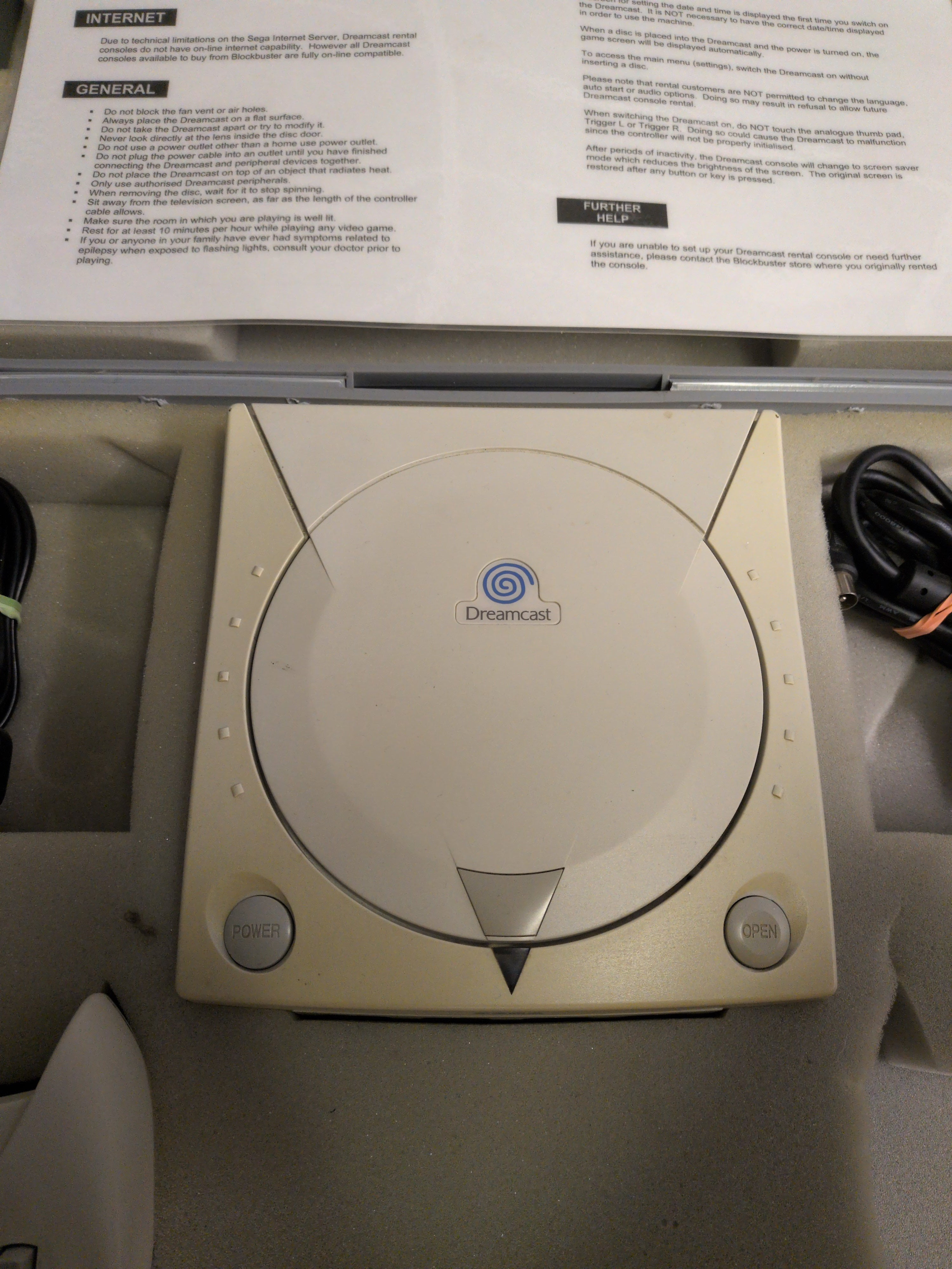 Sega Dreamcast Console Ex Blockbuster Rental