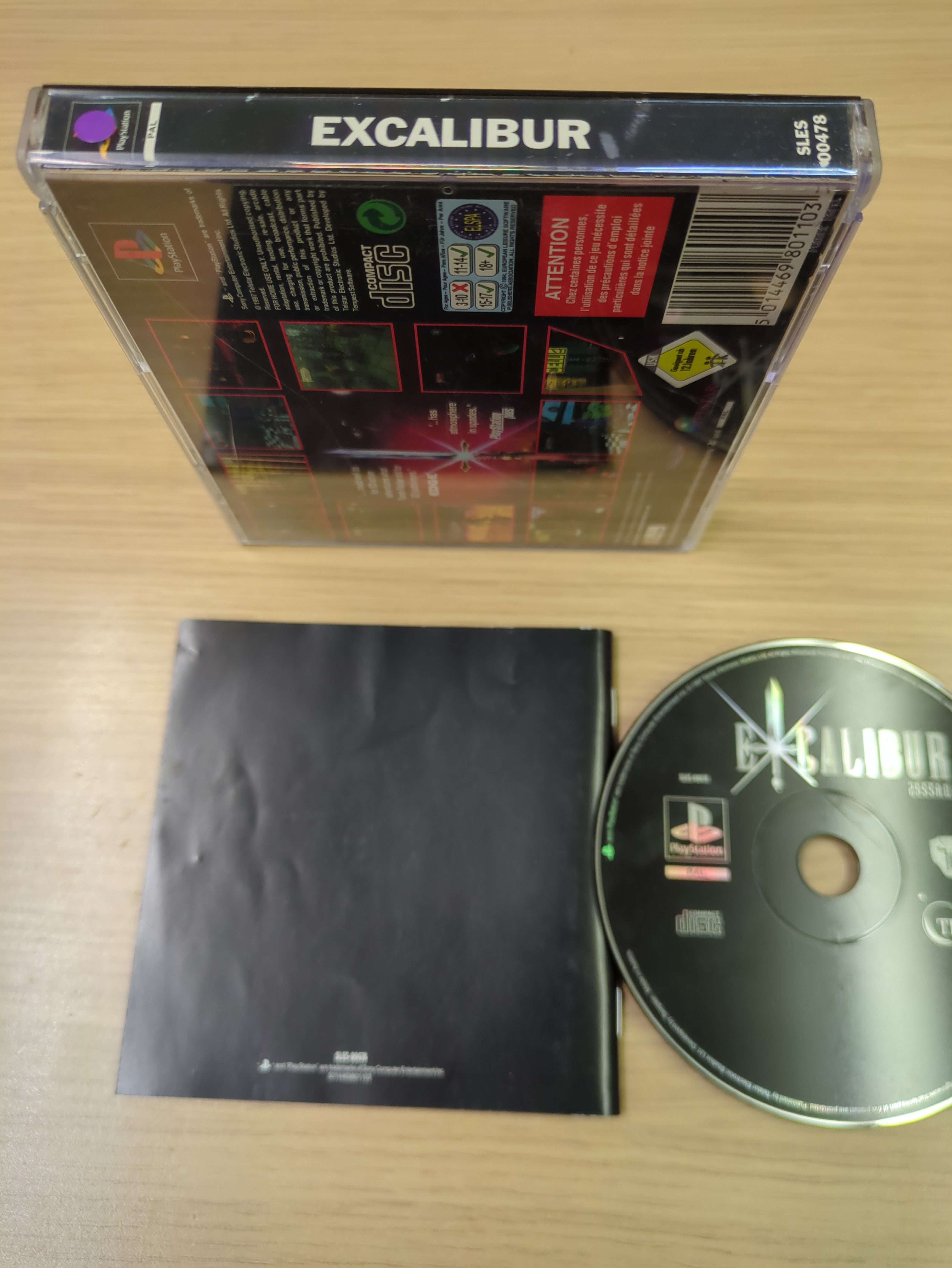 Excalibur Sony PS1 game