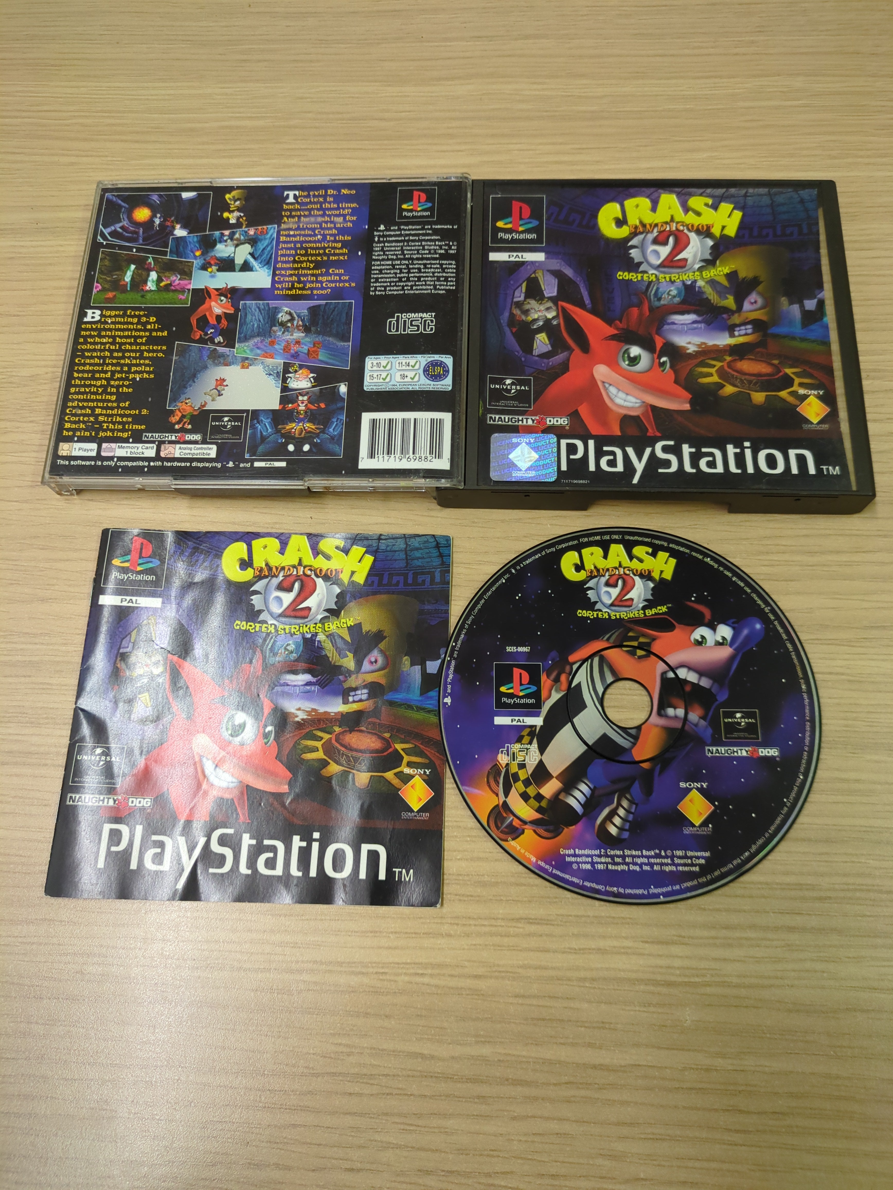 Crash Bandicoot 2: Cortex Strikes Back Sony PS1 game