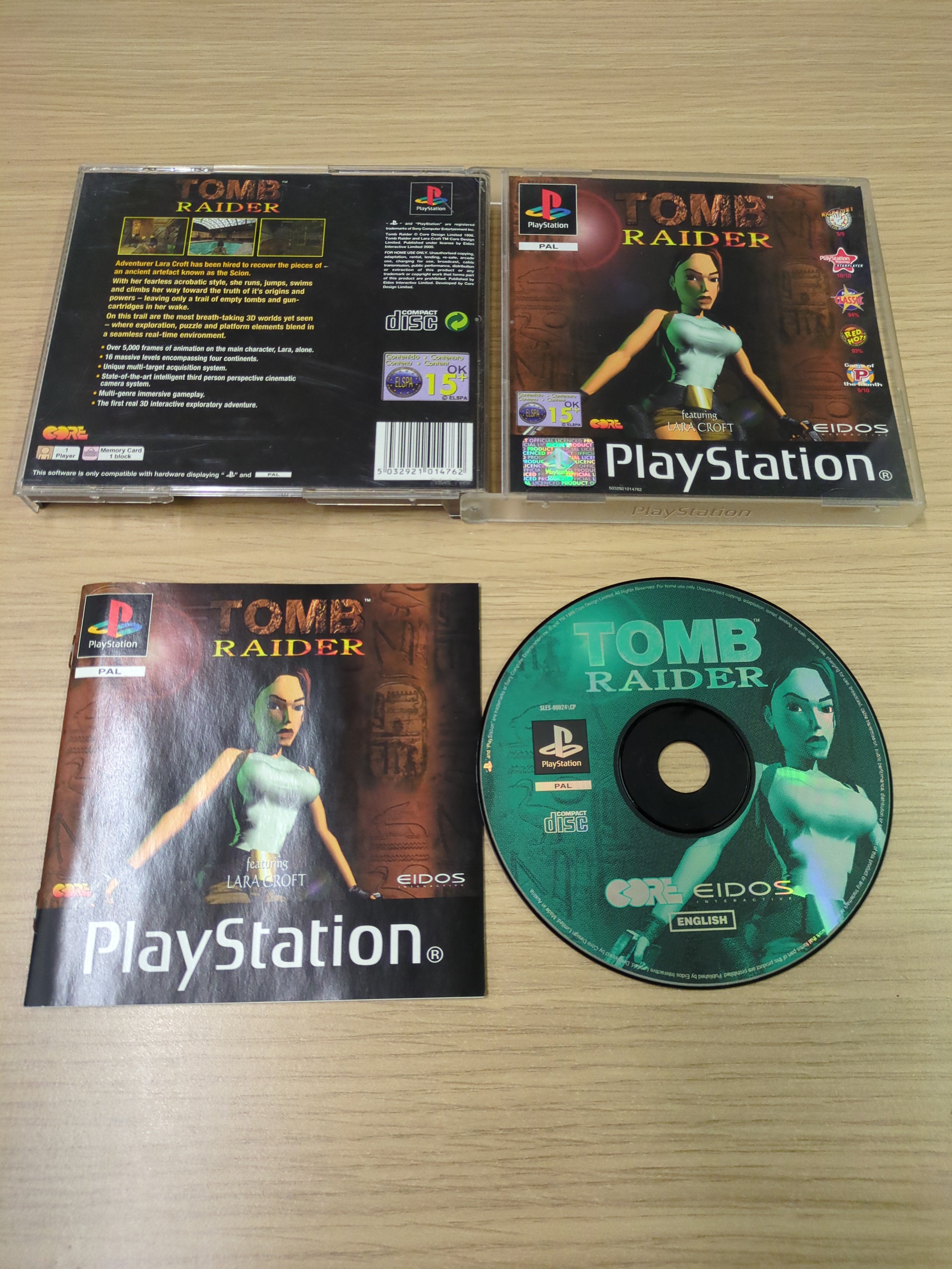 Tomb Raider Sony PS1 game