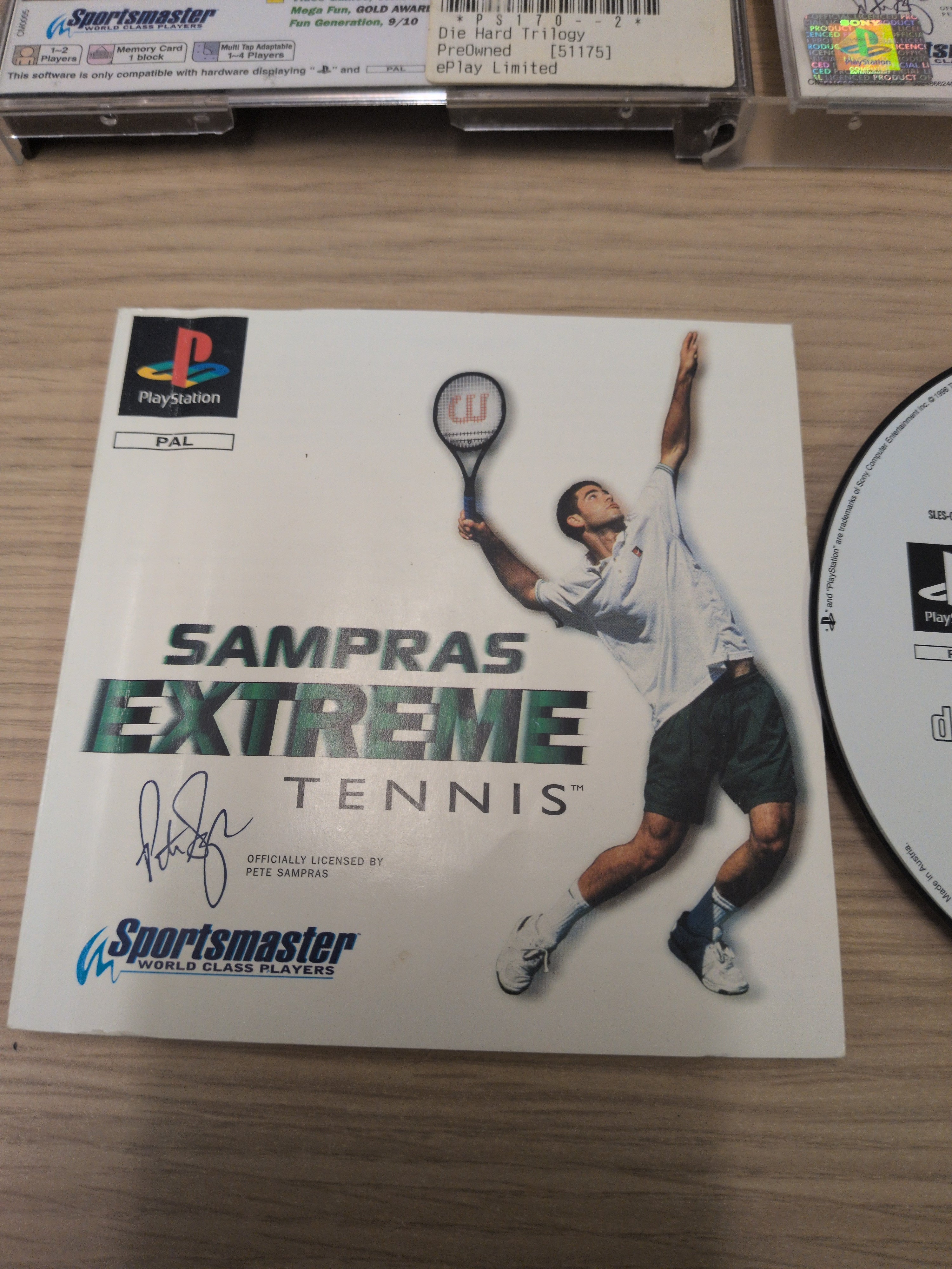 Sampras Extreme Tennis Sony PS1 game