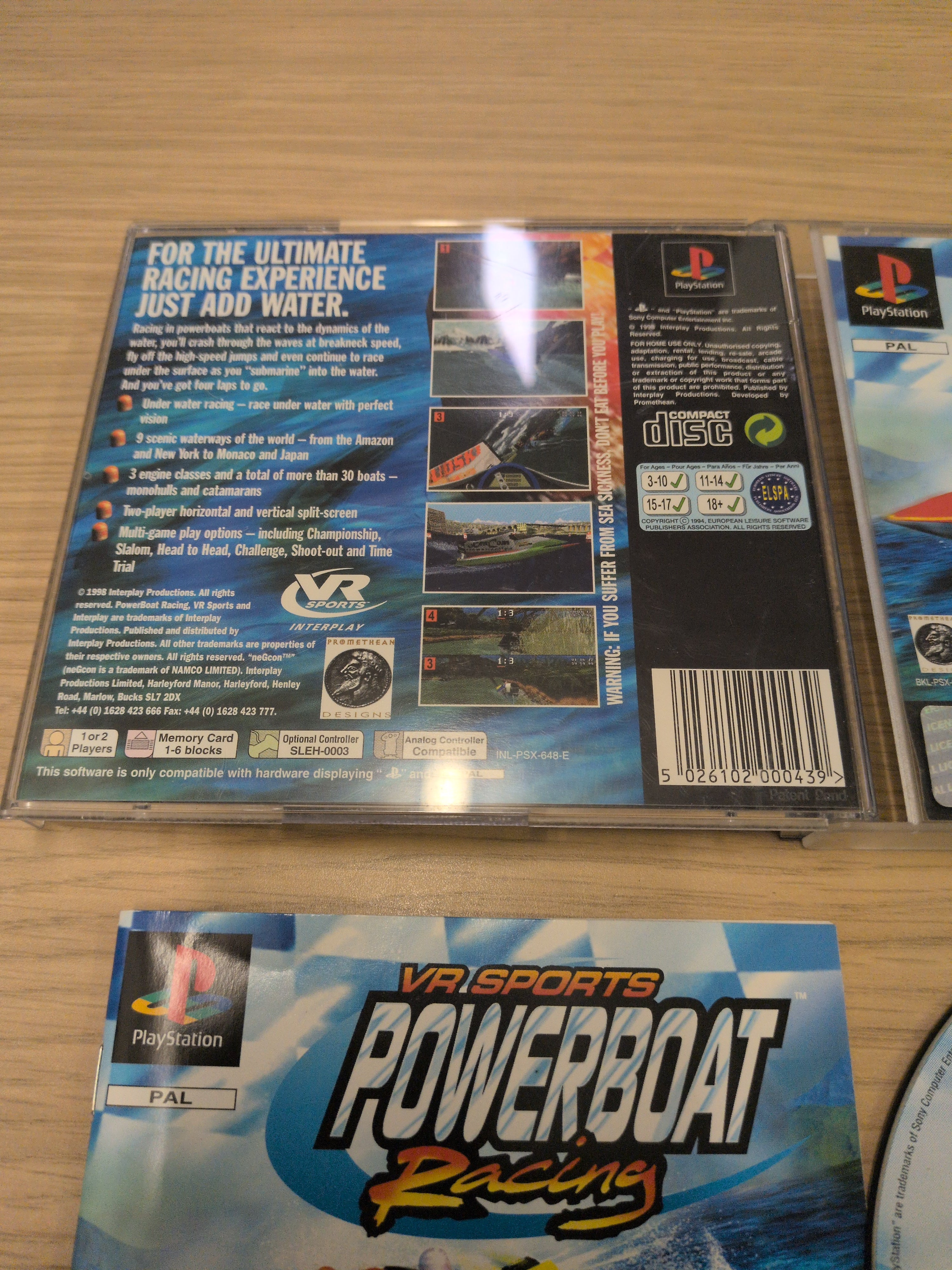 VR Sports Powerboat Racing Sony PS1 game