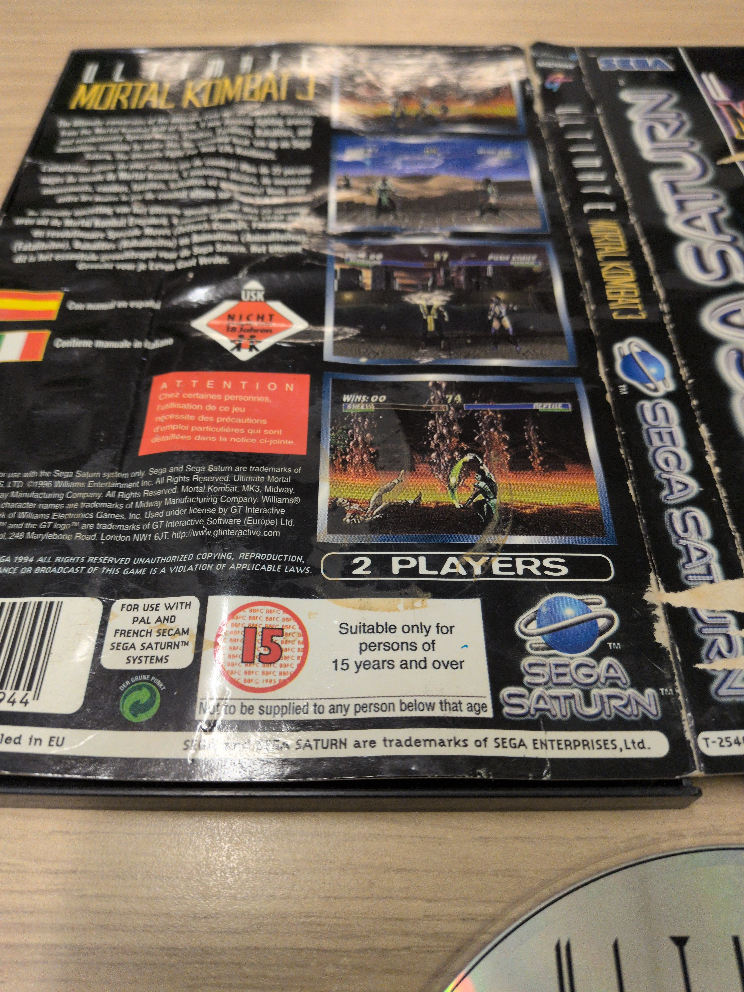 Ultimate Mortal Kombat 3 Sega Saturn game