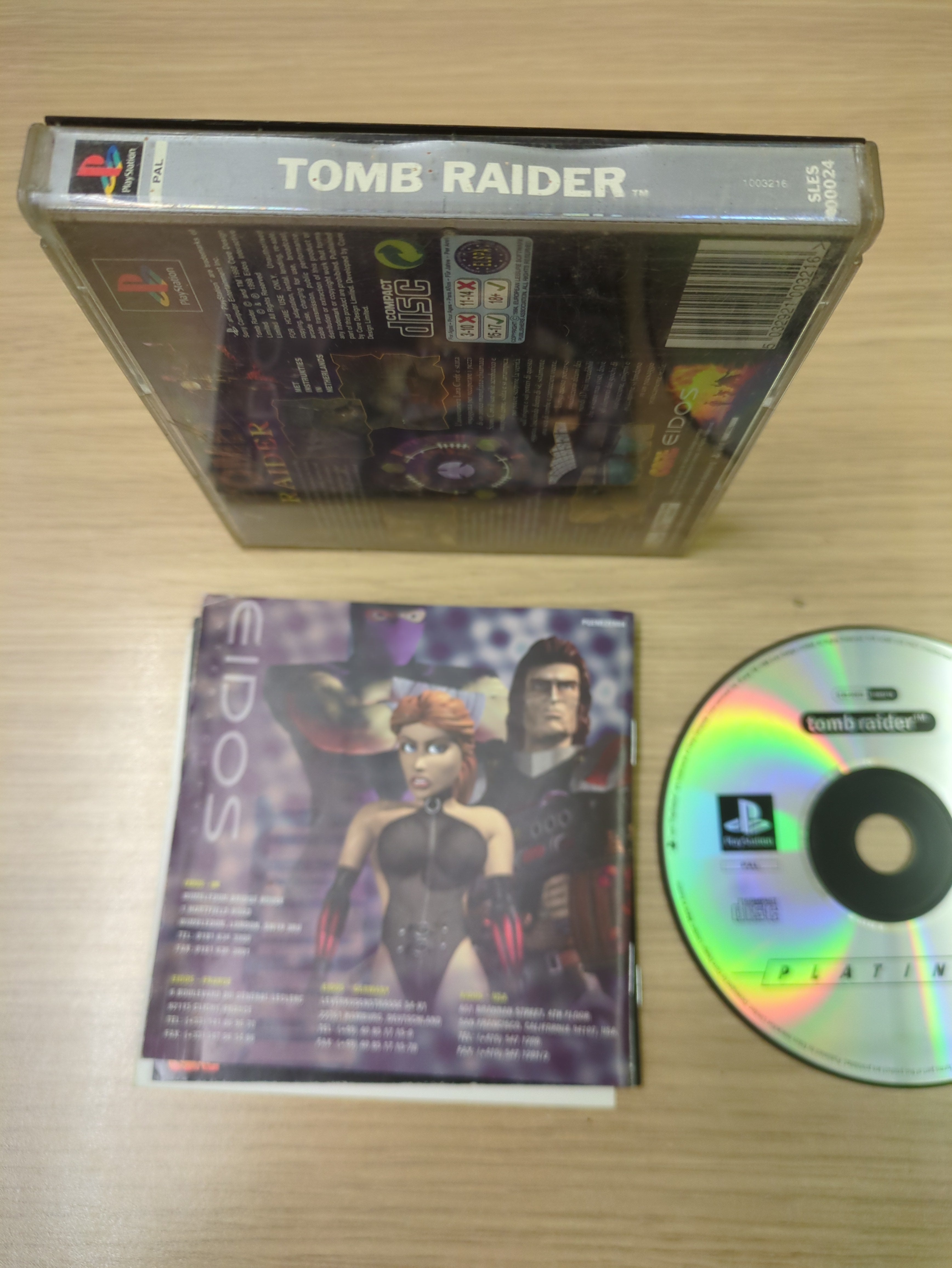Tomb Raider Platinum Sony PS1 game