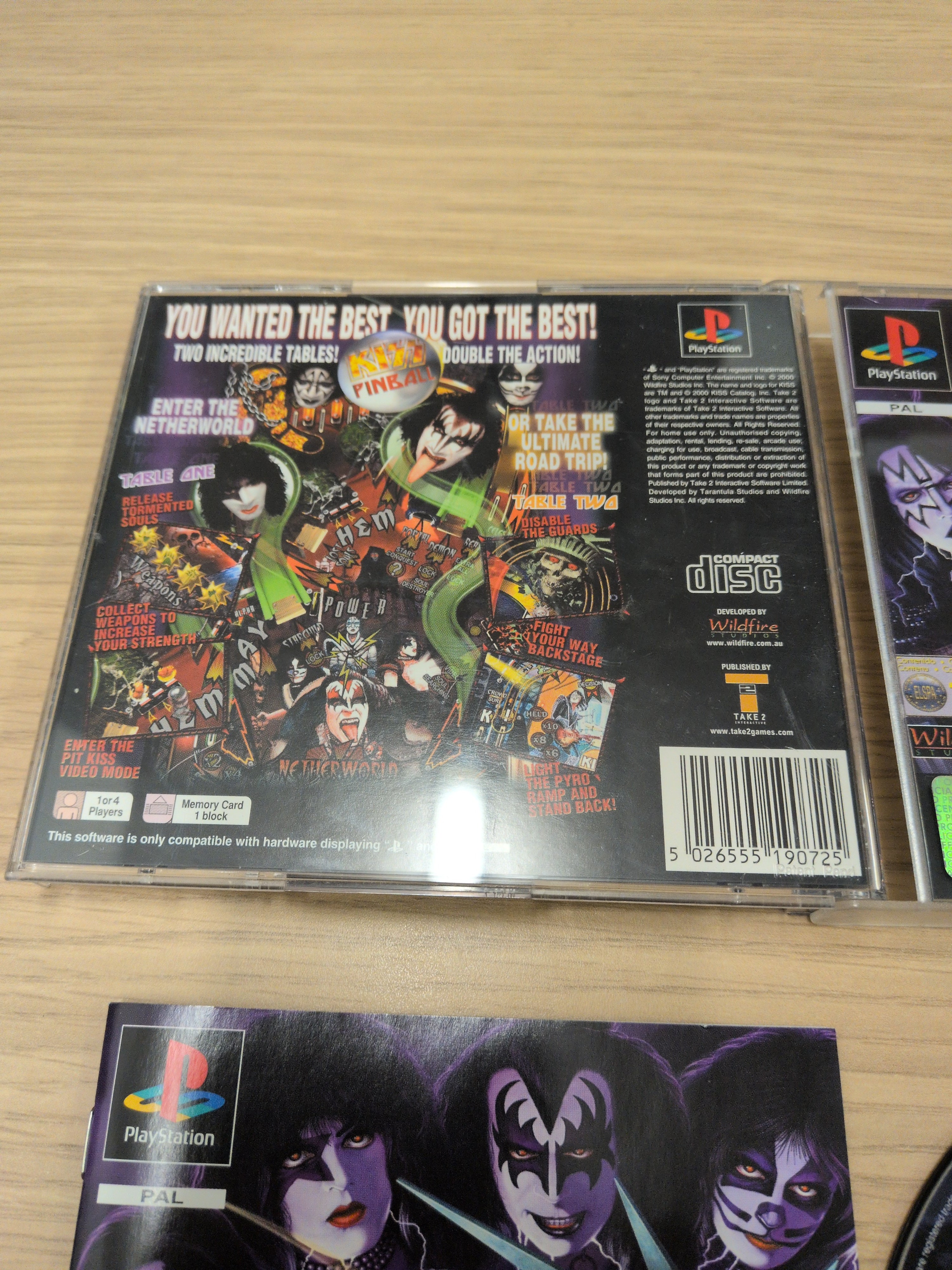 KISS Pinball Sony PS1 game