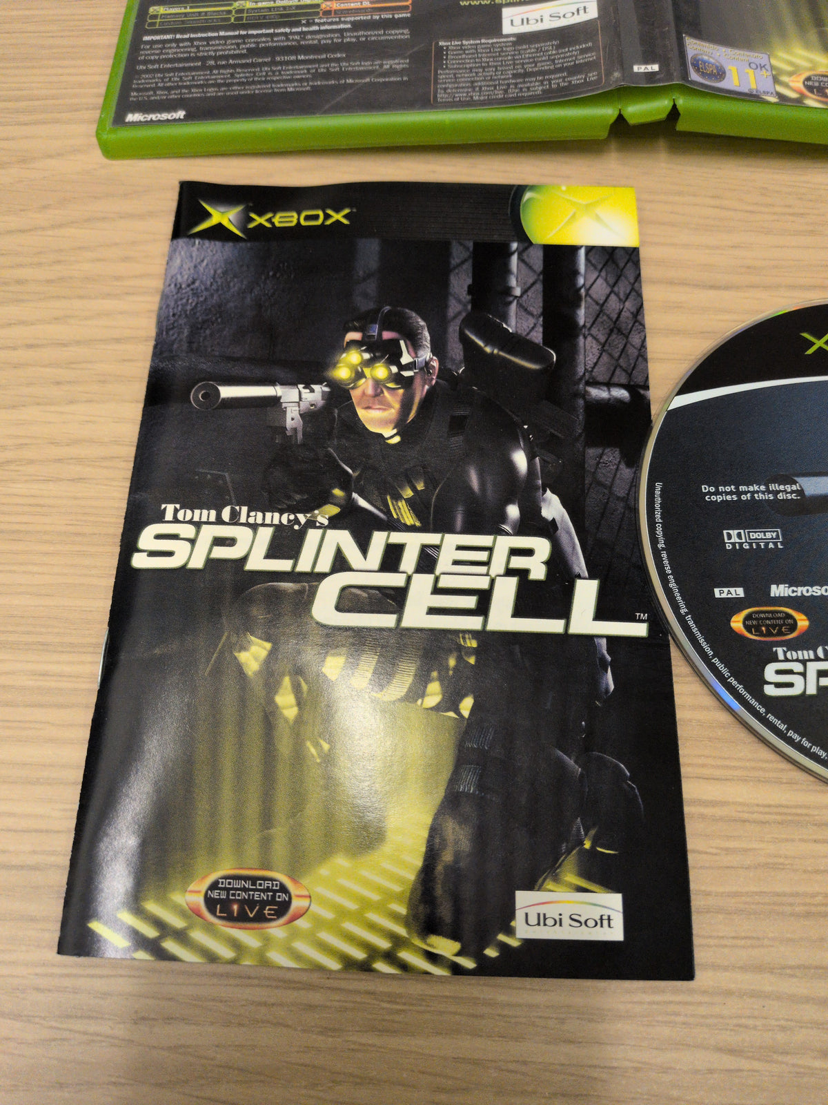 Tom Clancy's Splinter Cell original Xbox game