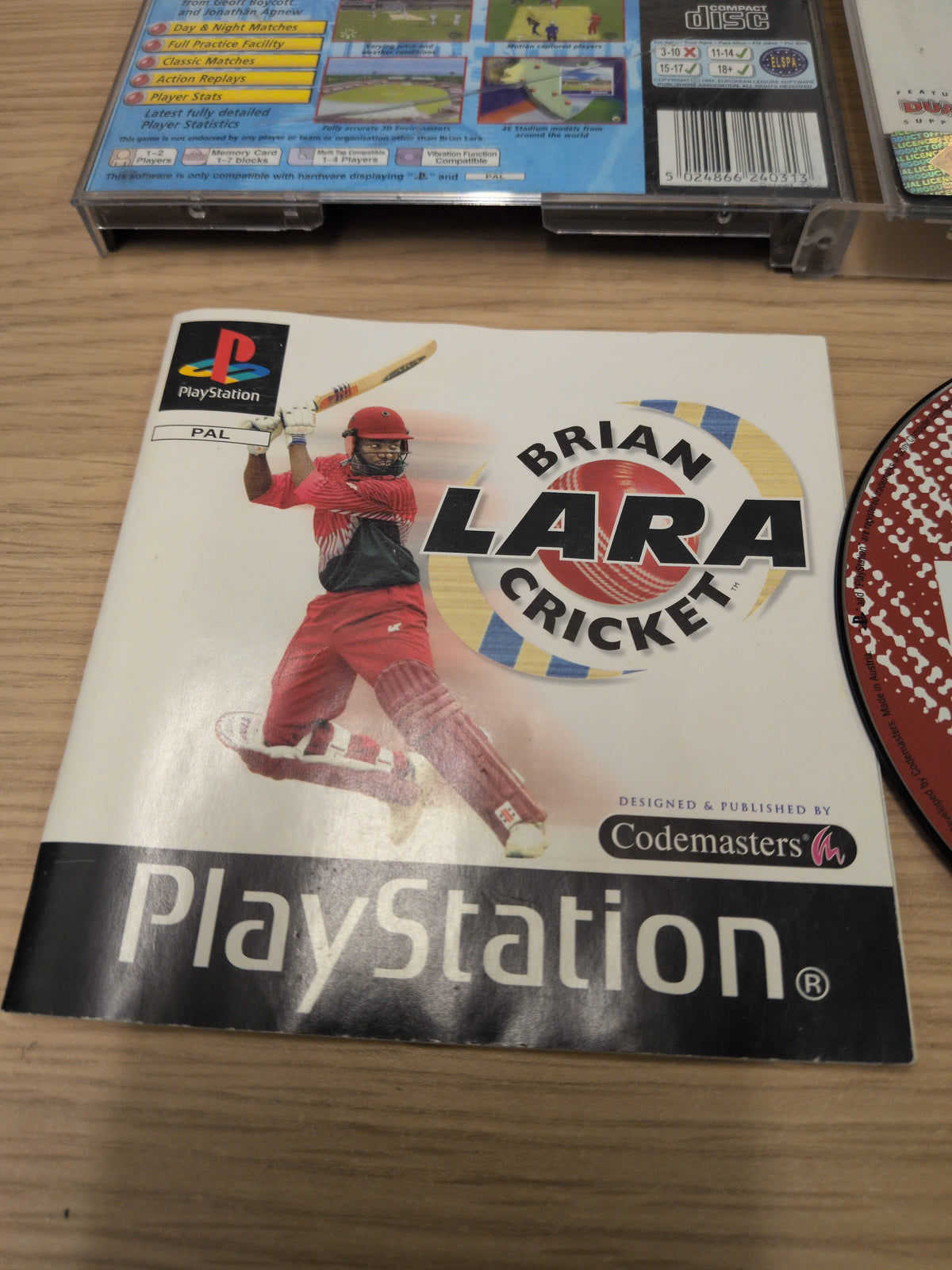 Brian Lara Cricket Sony PS1 game