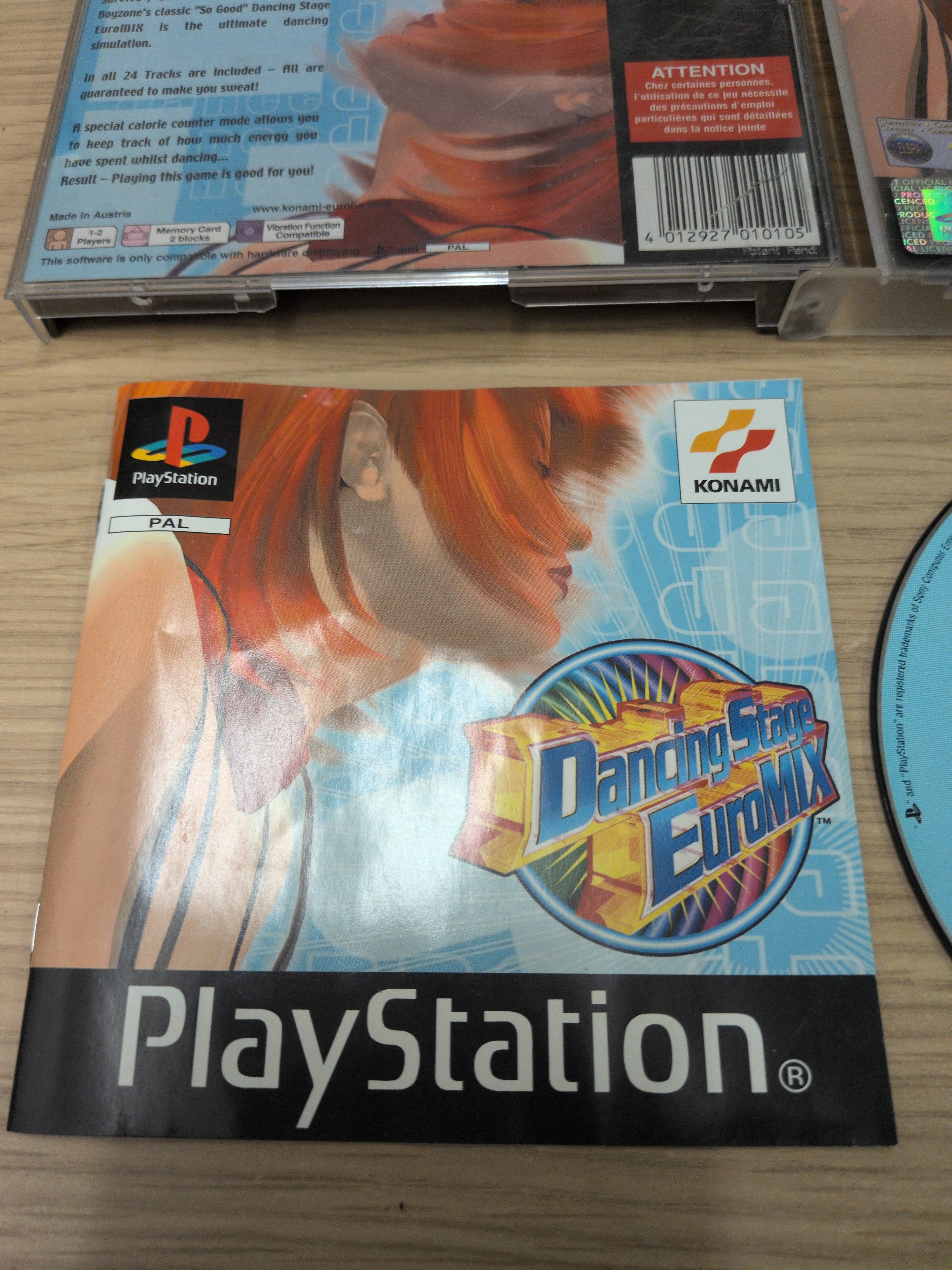 Dancing Stage EuroMix Sony PS1 game