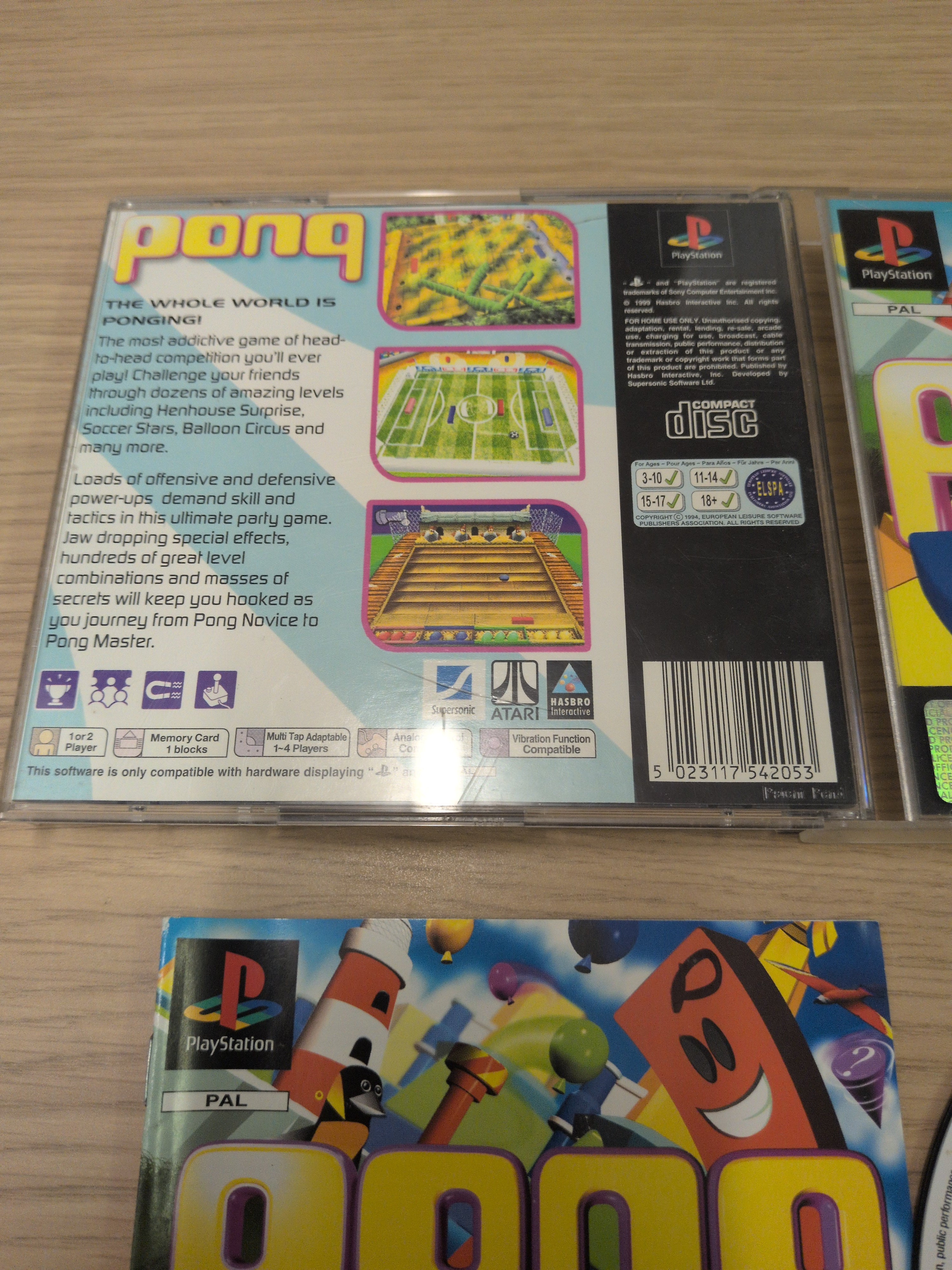 Pong Sony PS1 game