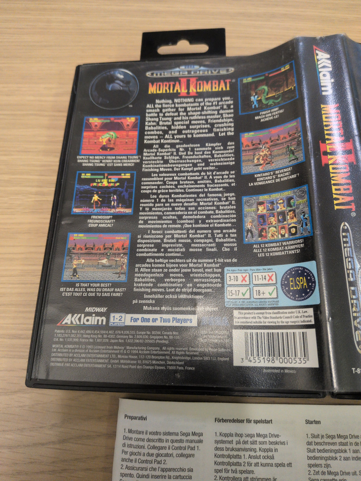 Mortal Kombat II Sega Mega Drive game