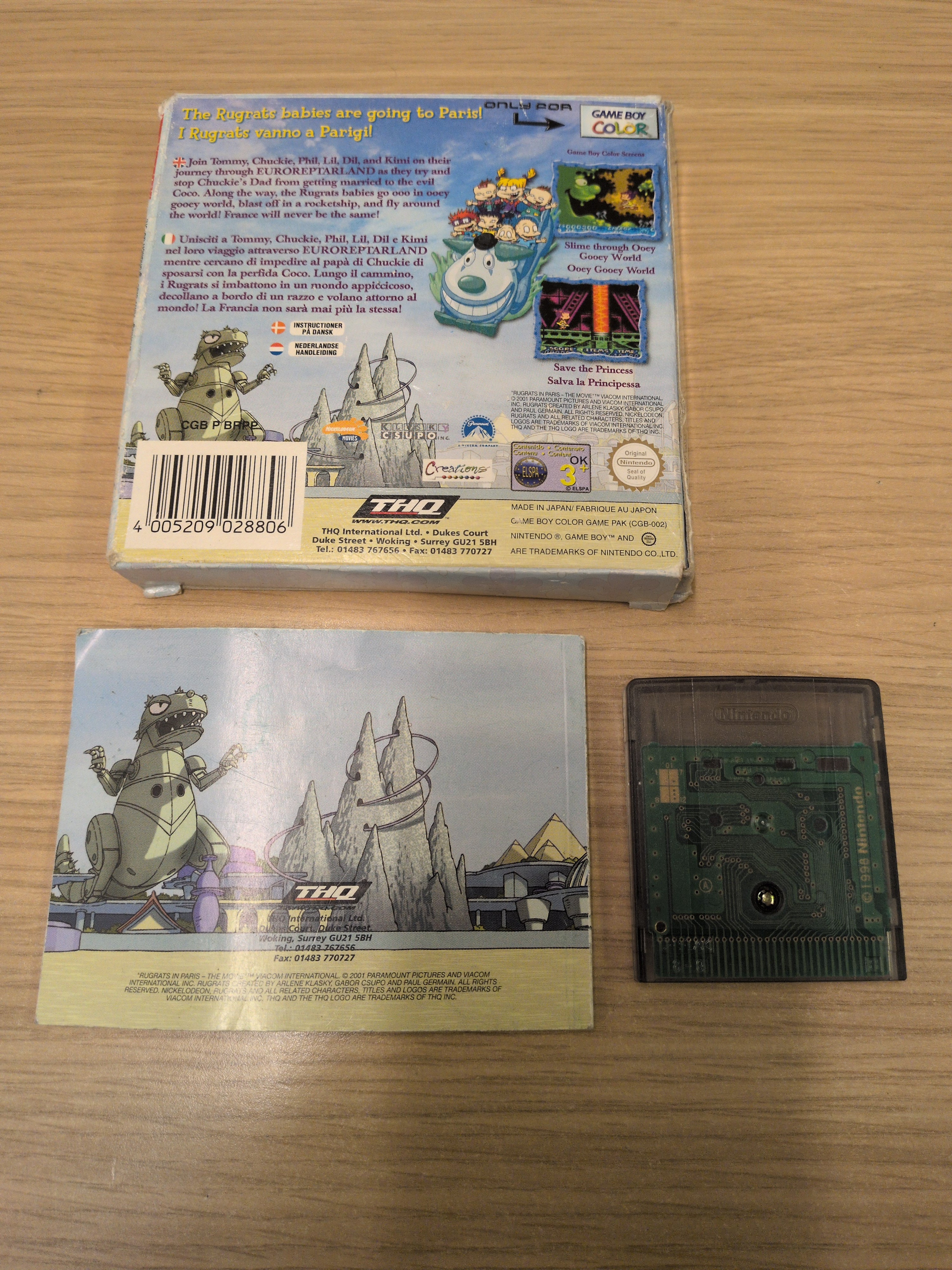 Rugrats In Paris The Movie Nintendo Game Boy Color Boxed