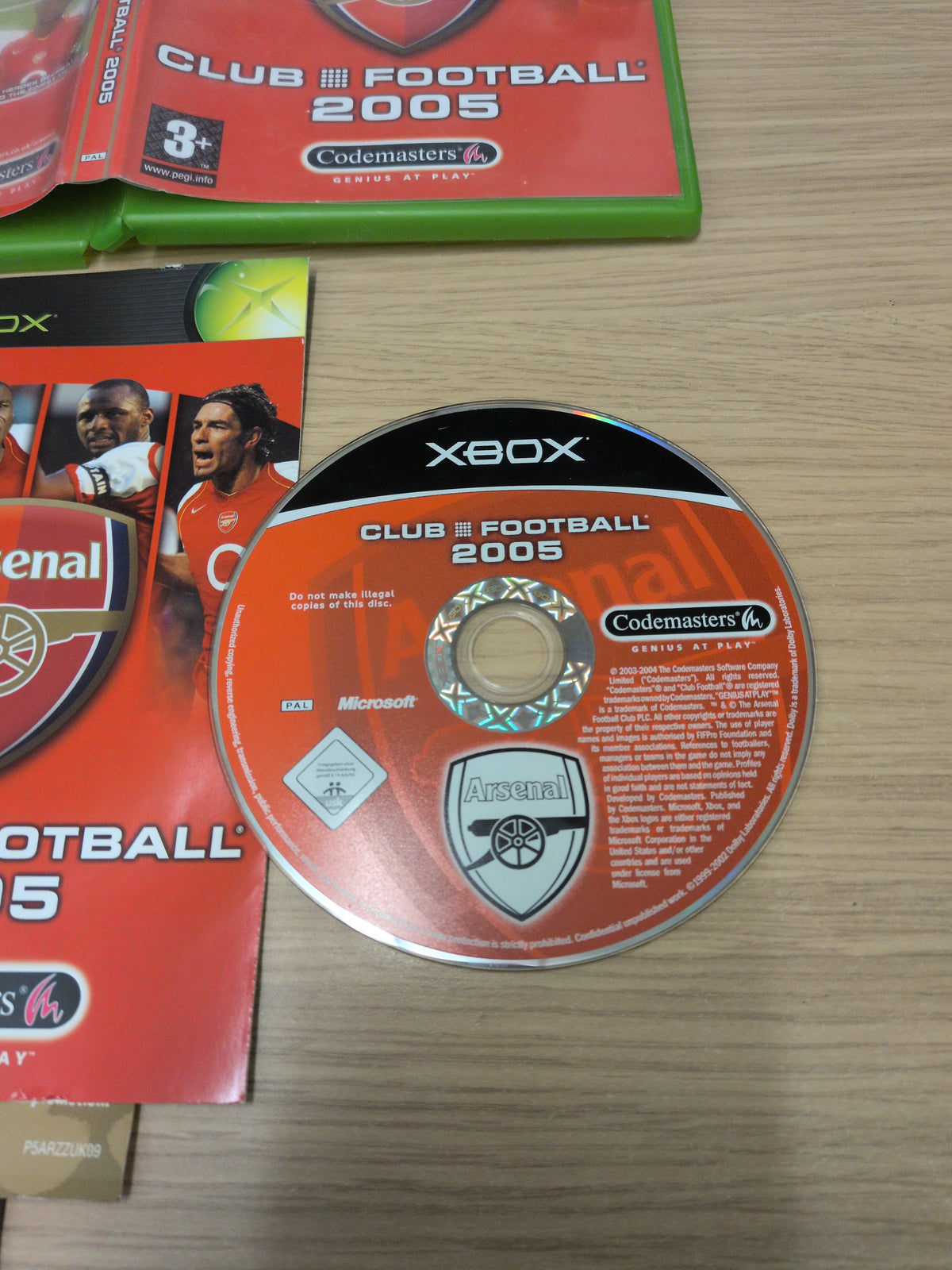 Arsenal Club Football 2005 original Xbox game