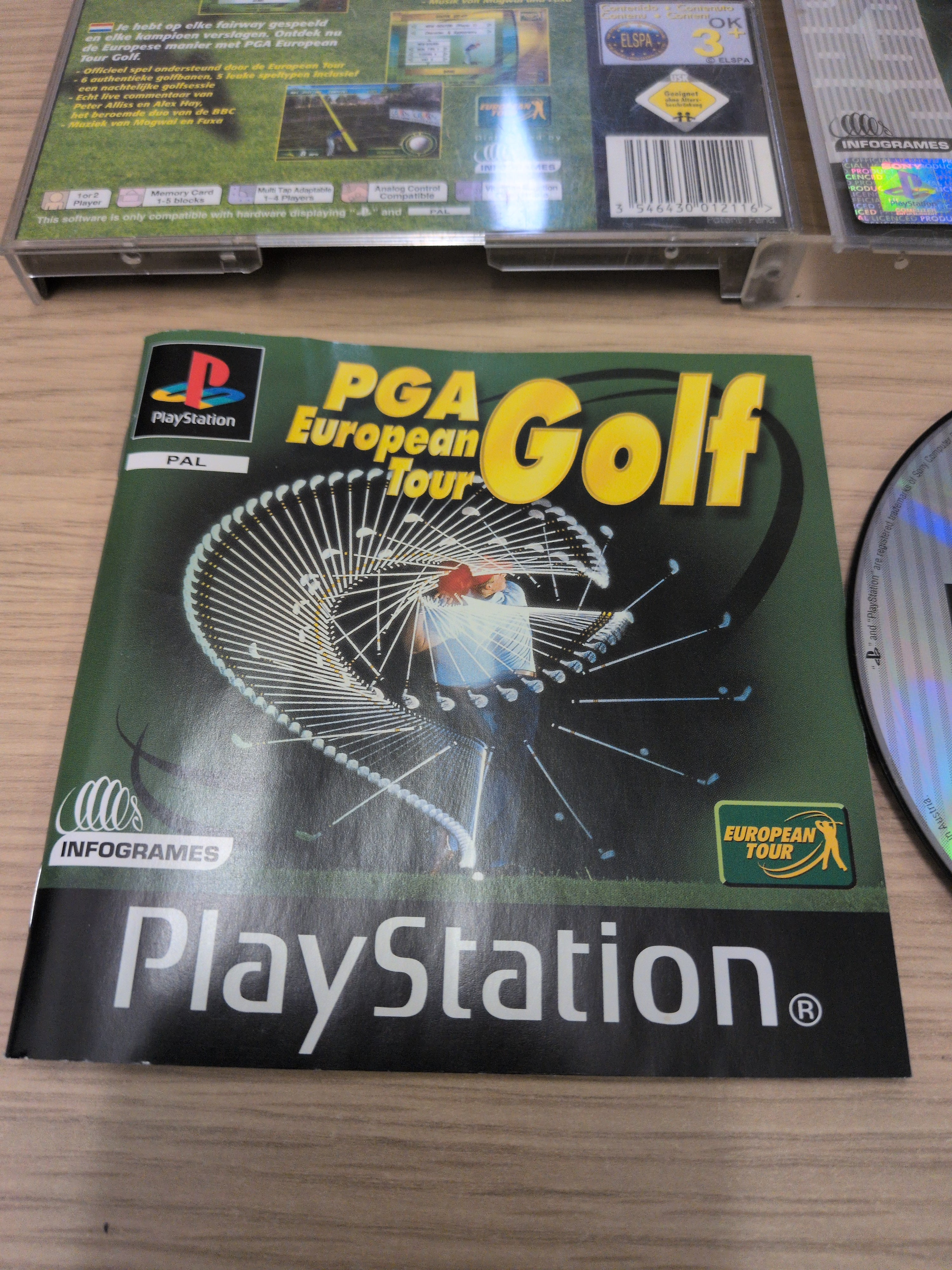PGA European Tour Golf Sony PS1 game