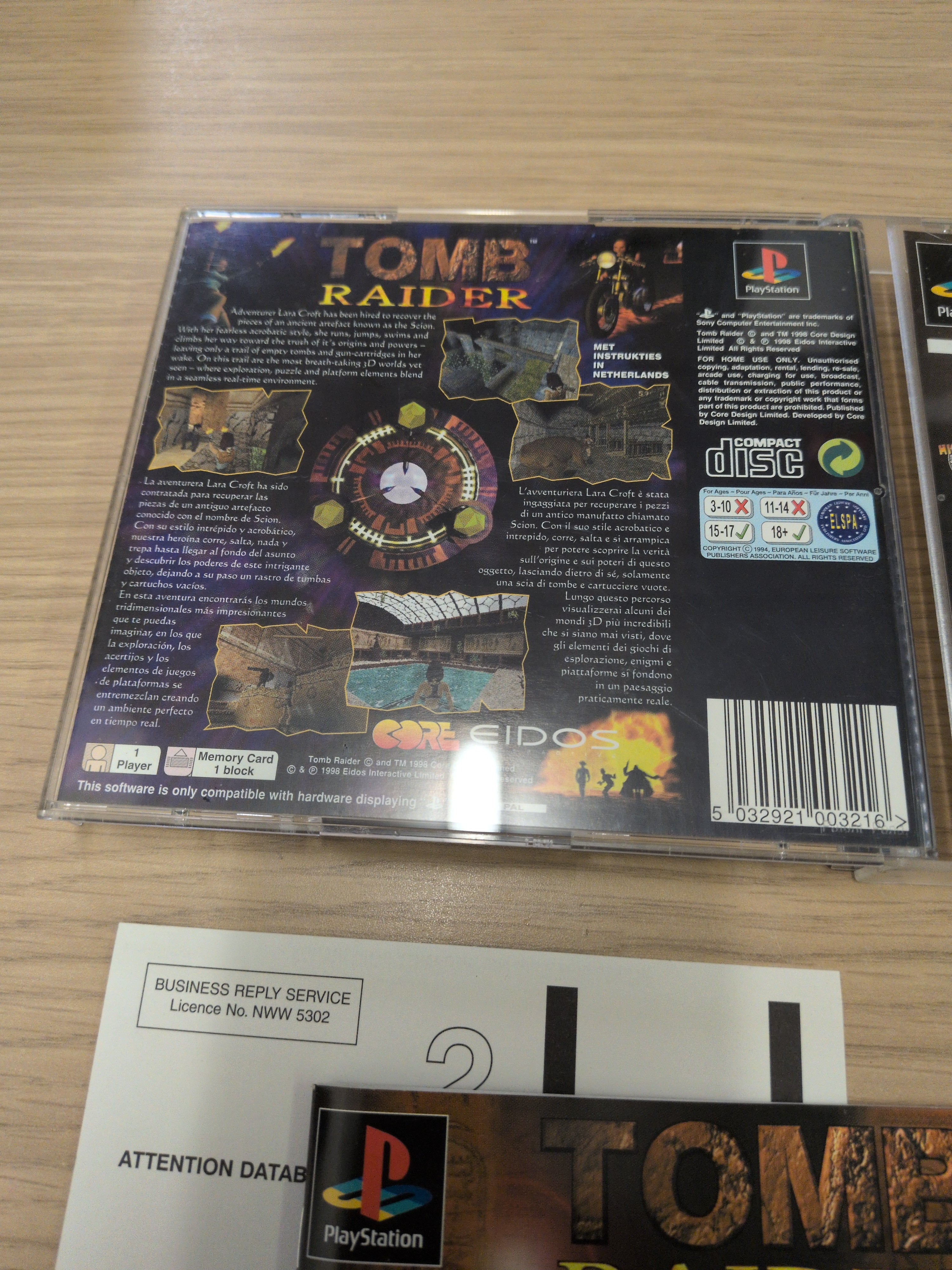 Tomb Raider Platinum Sony PS1 game