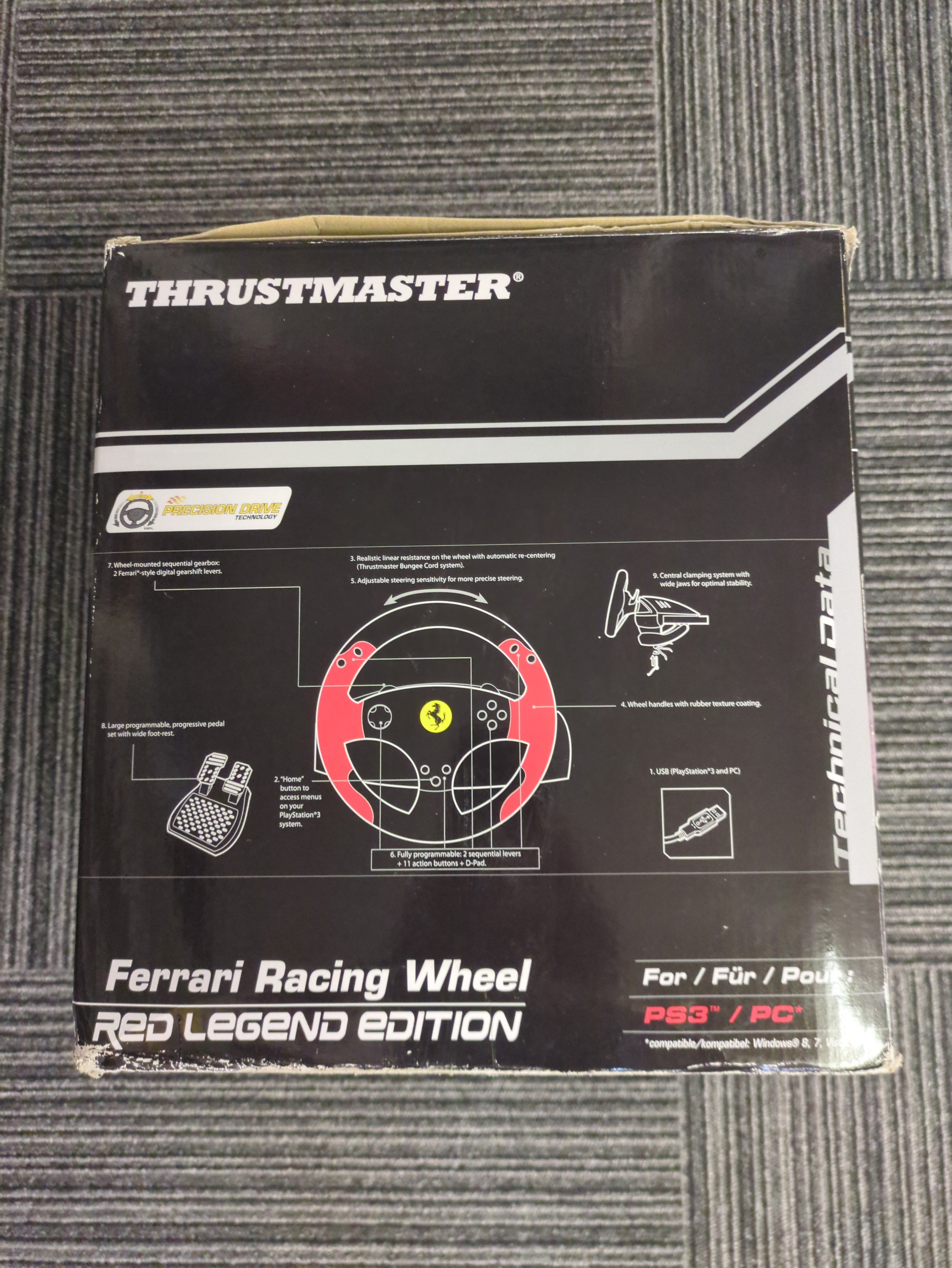 Thrustmaster Ferrari Racing Wheel Red Legend Edition for PlayStation PS3 / PC