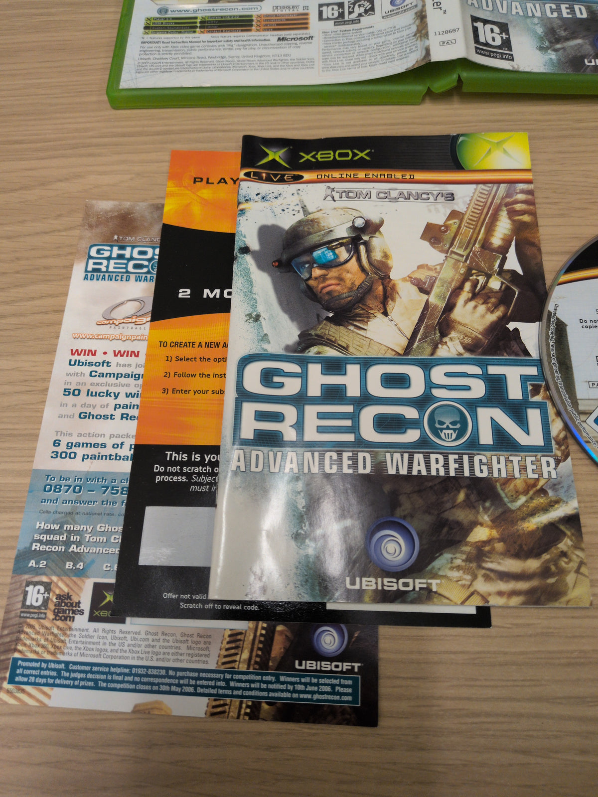 Tom Clancy's Ghost Recon: Advanced Warfighter original Xbox game