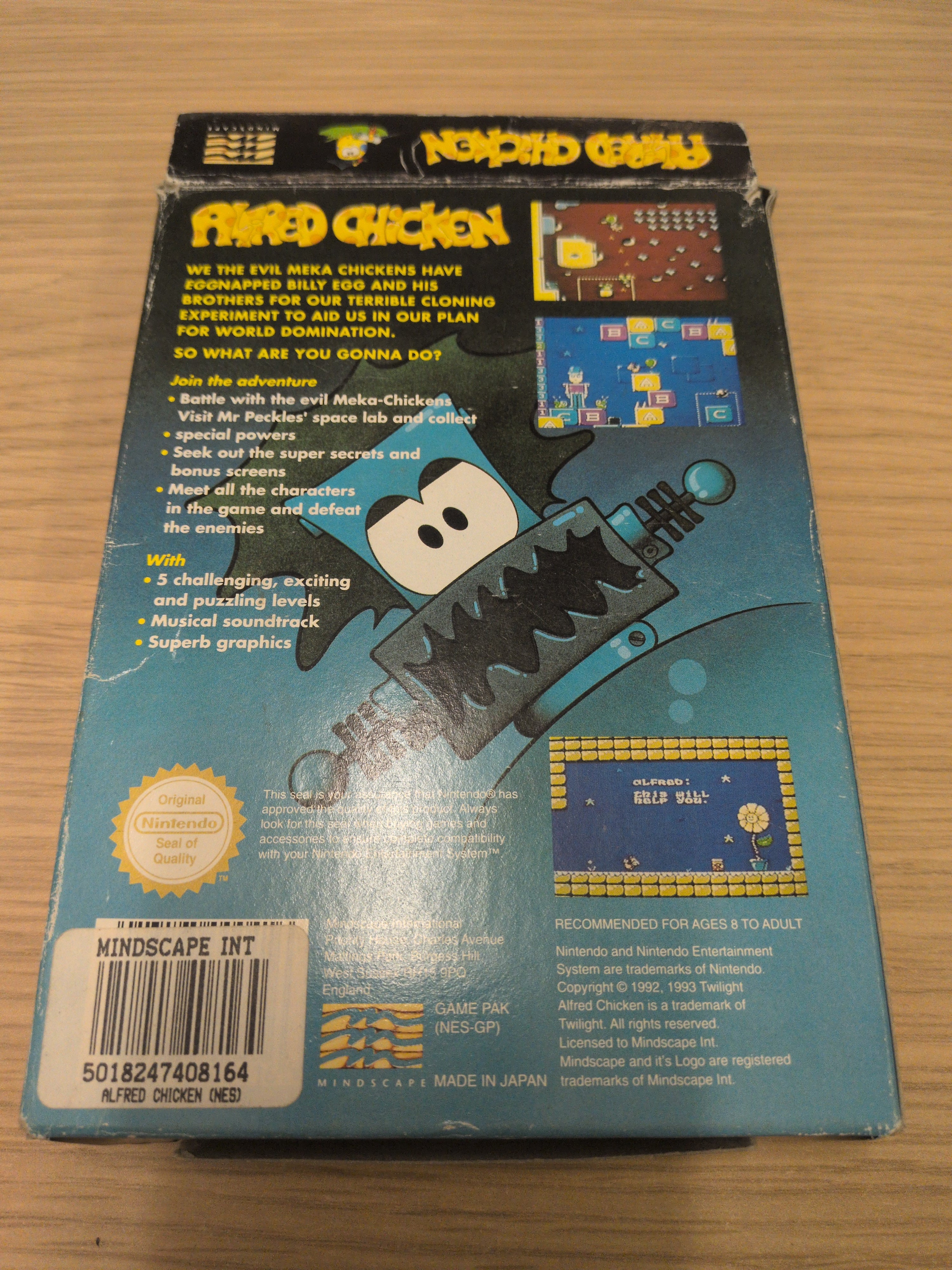 Alfred Chicken Nintendo NES game