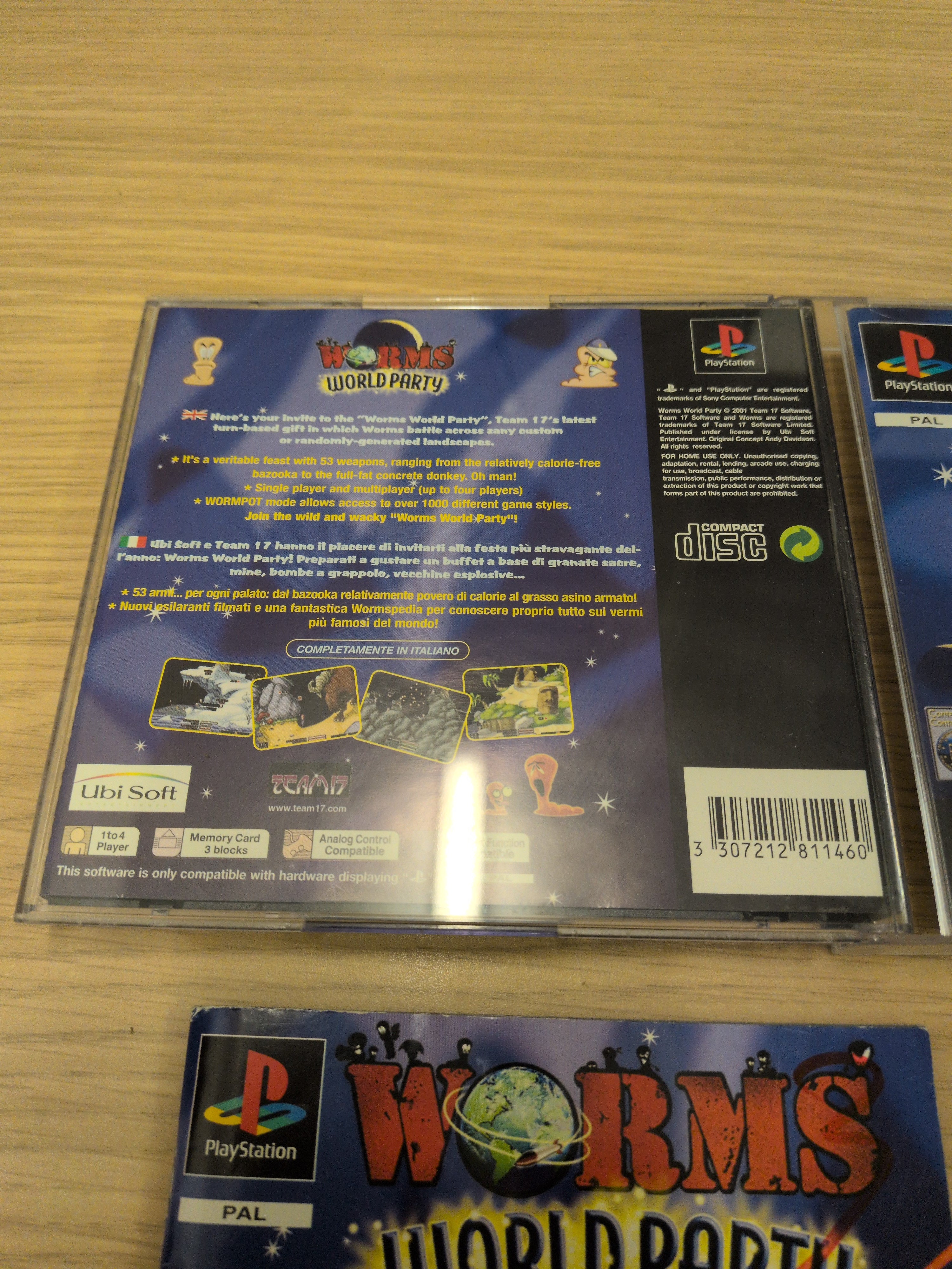 Worms World Party Sony PS1 game