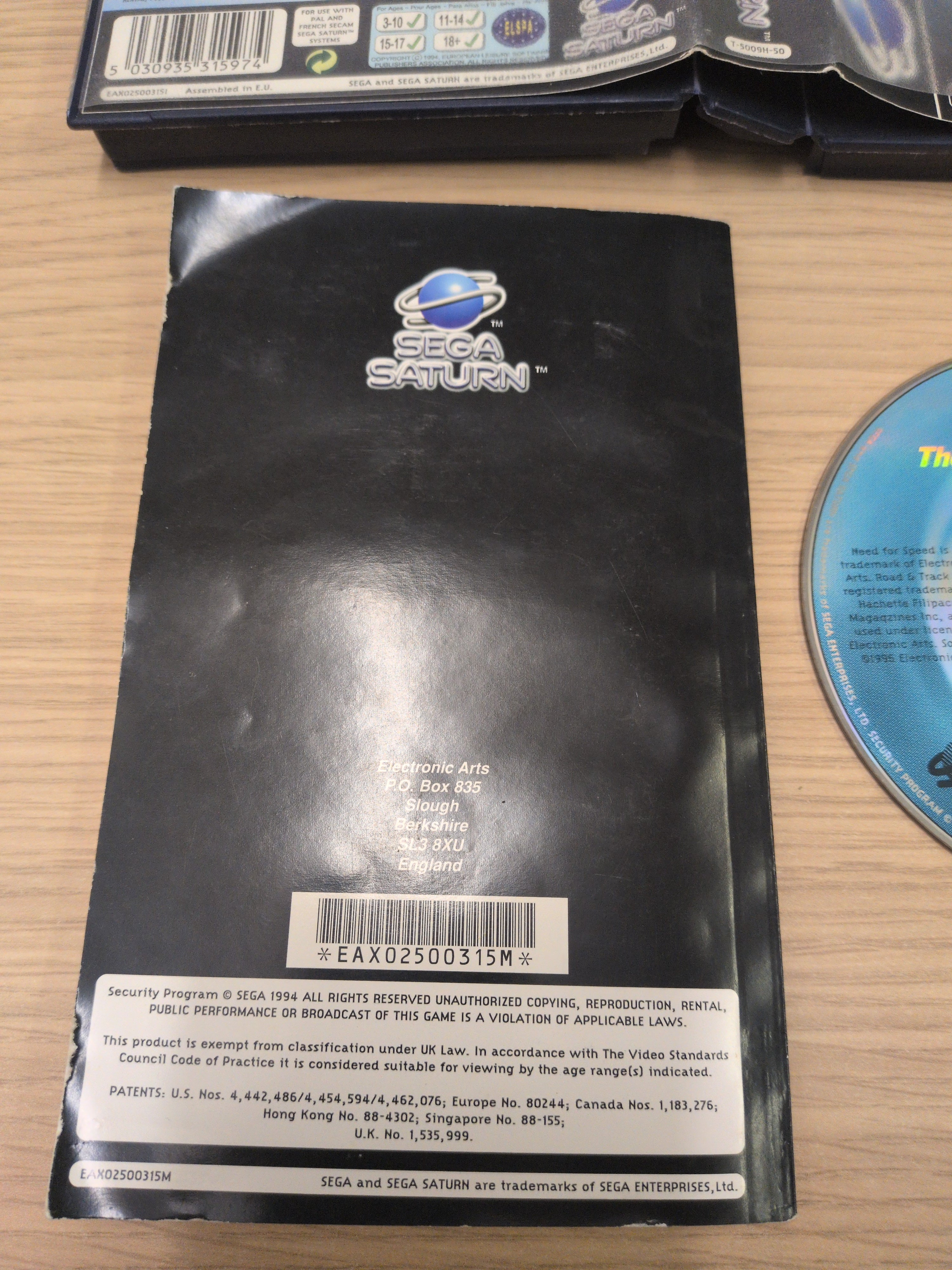 The Need For Speed Sega Saturn game