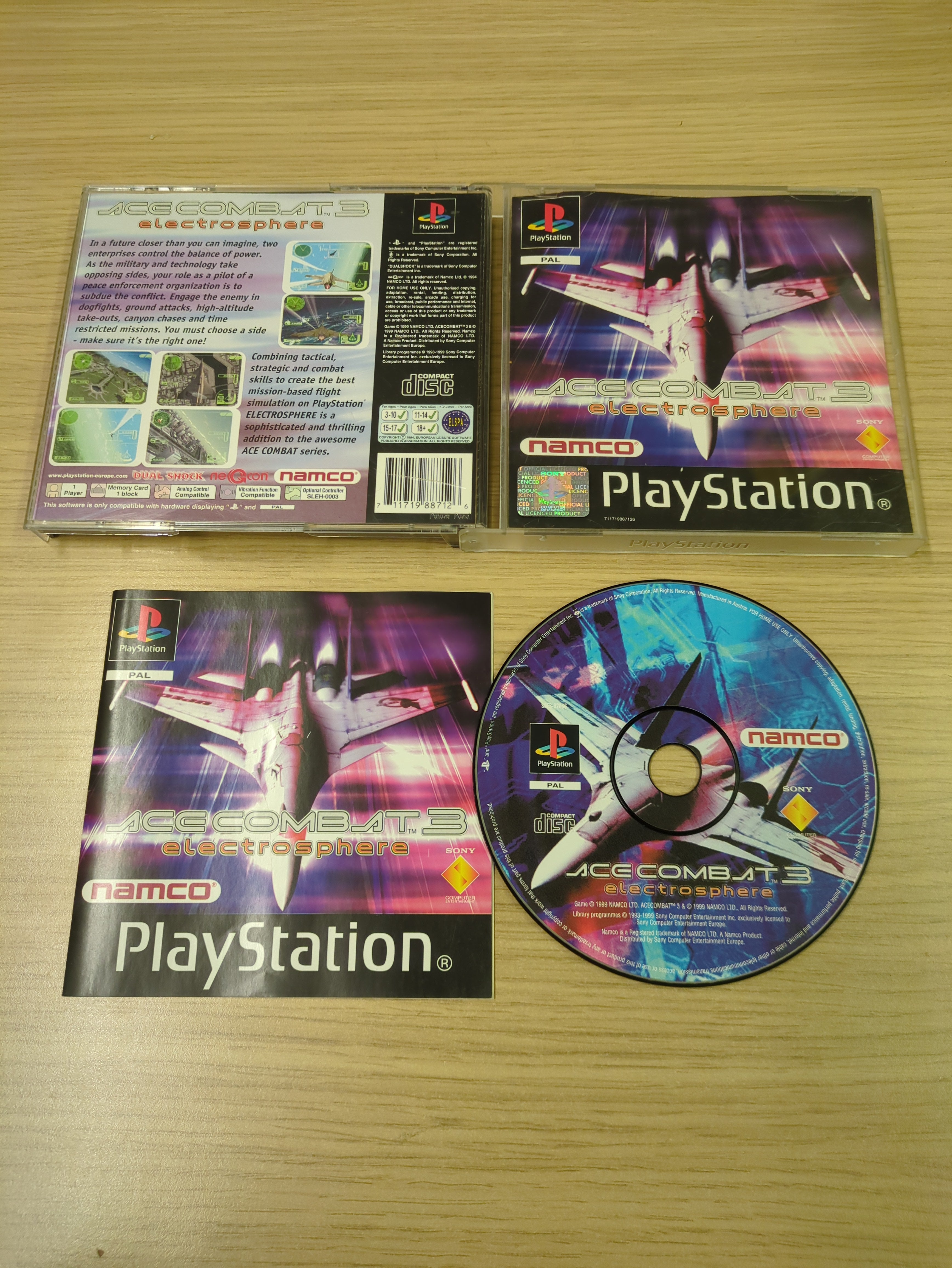 Ace Combat 3 Sony PS1 game
