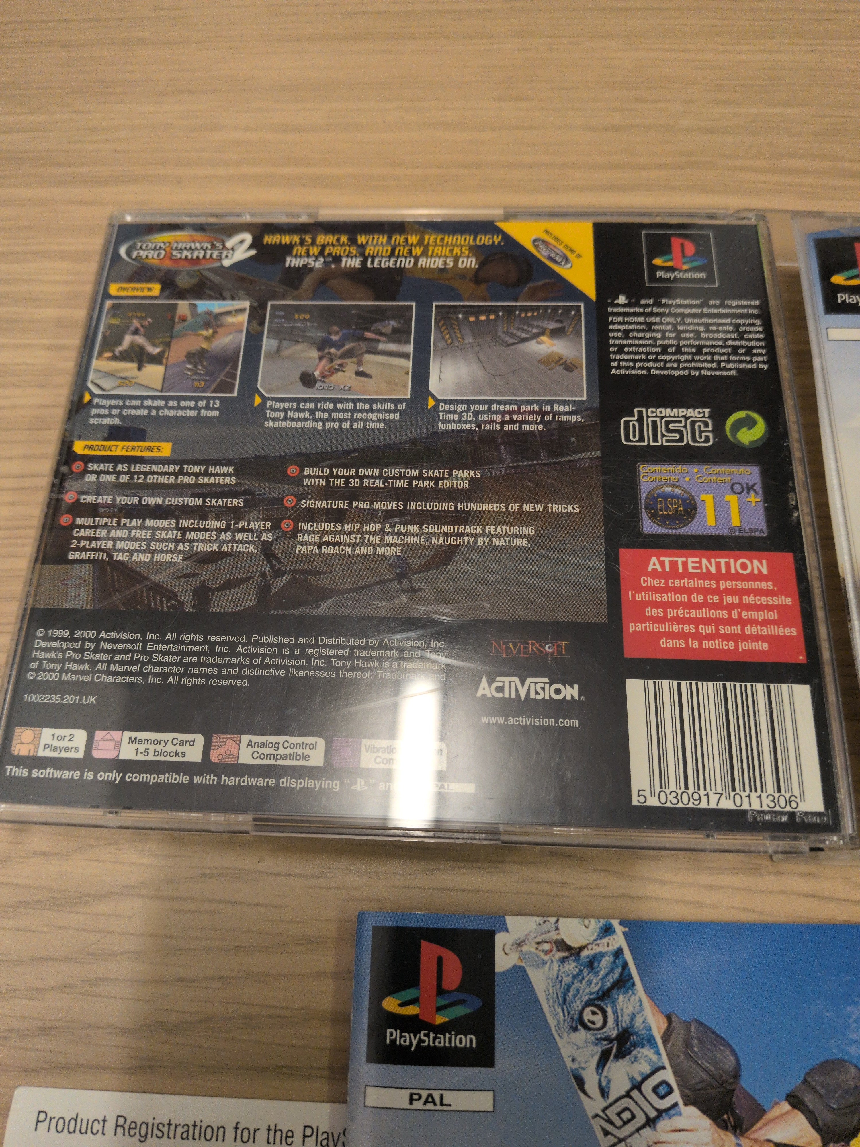 Tony Hawk's Pro Skater 2 Sony PS1 game