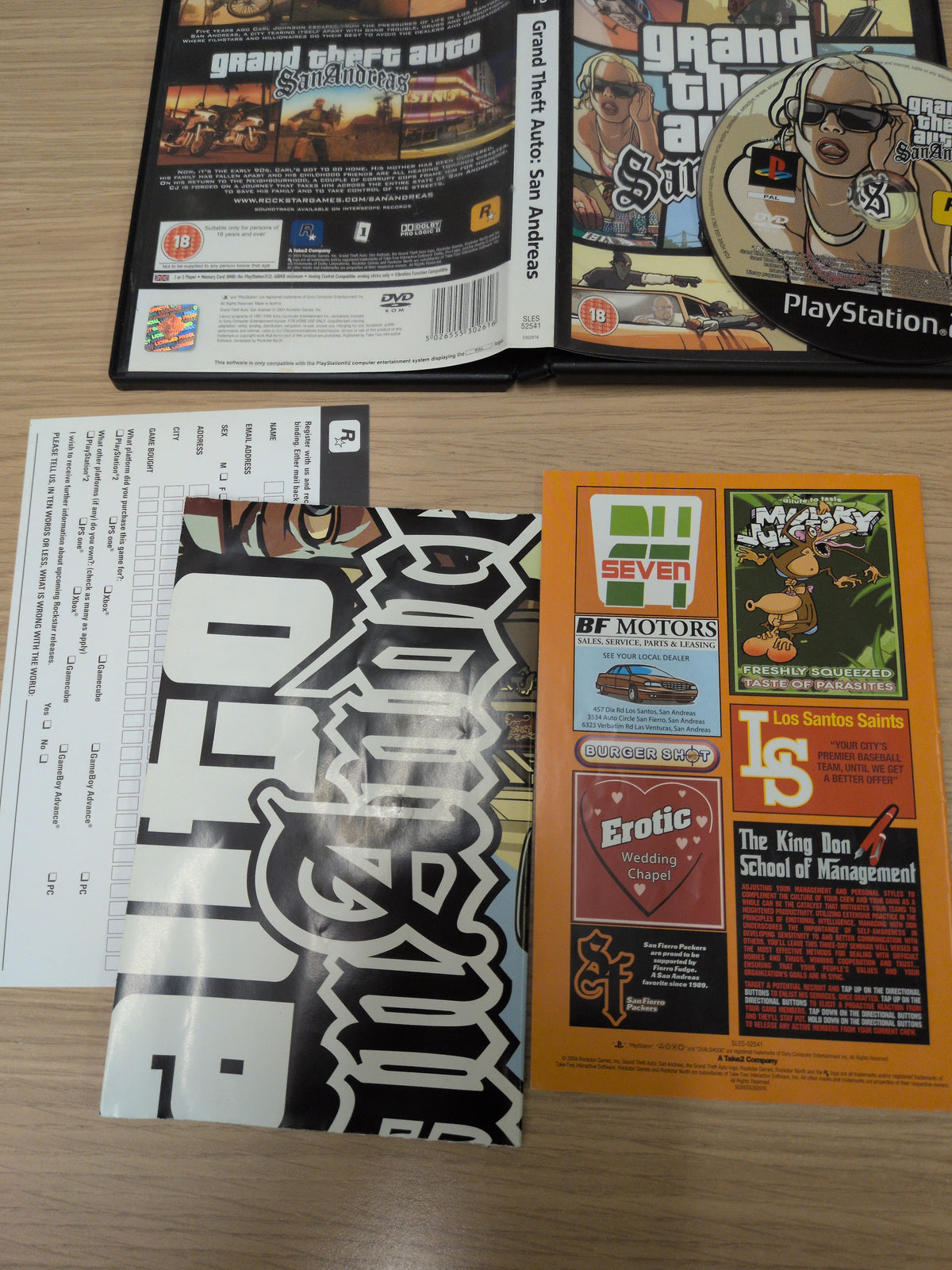 Grand Theft Auto: San Andreas Sony PS2 game