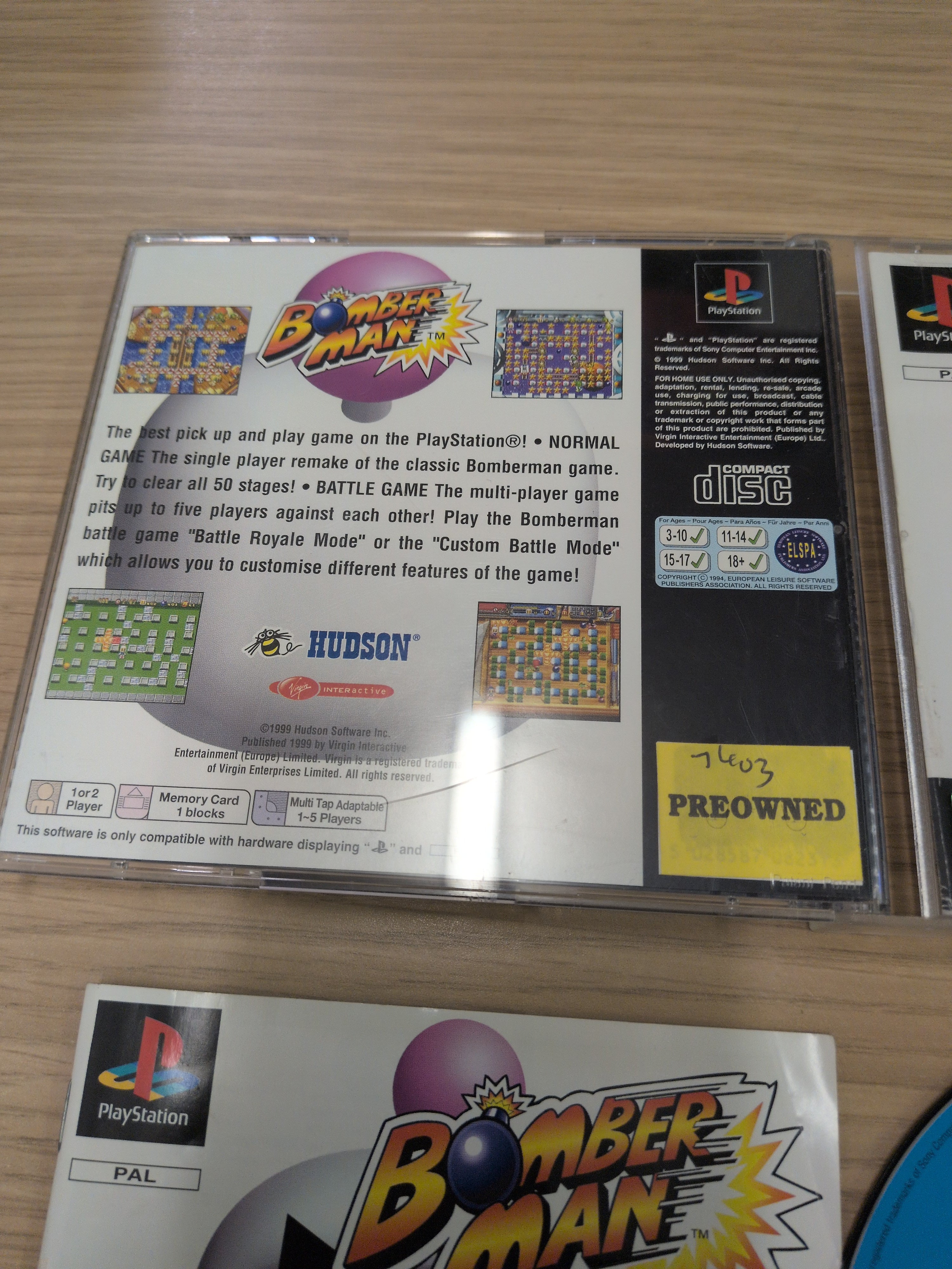 Bomberman Sony PS1 game