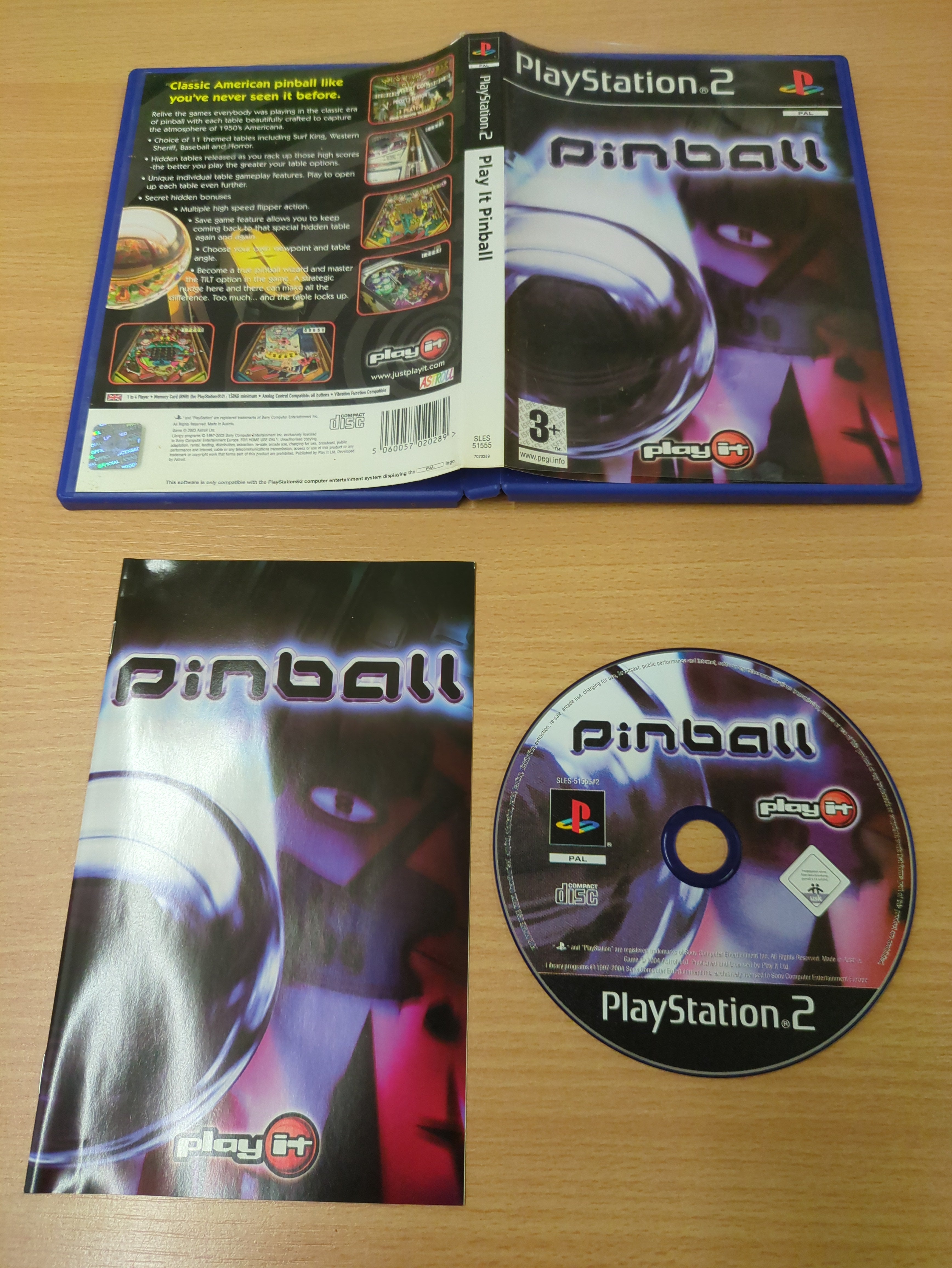 Play It Pinball Sony PS2 game – retro game store uk - 8BitBeyond.com