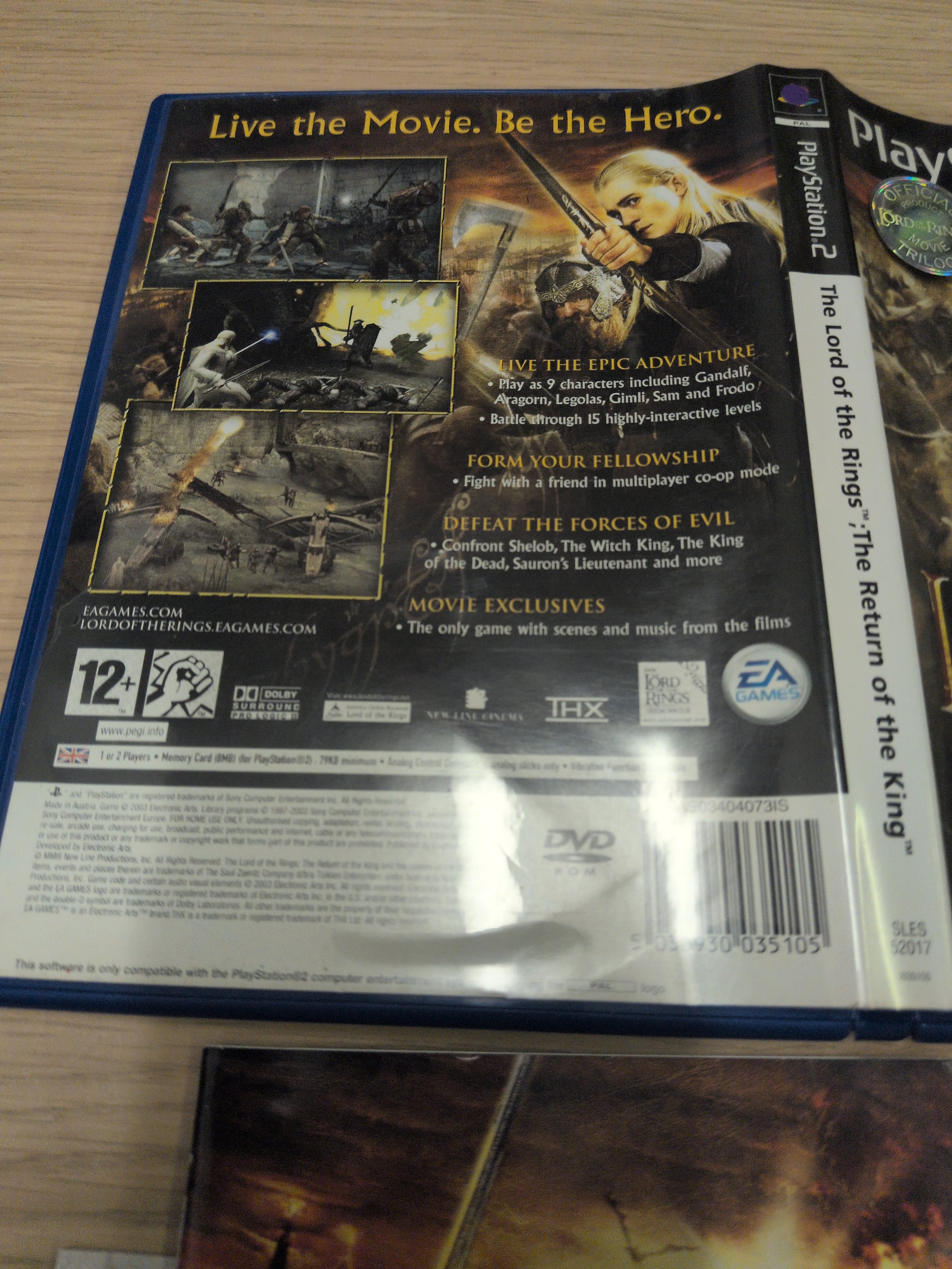 The Lord of The Rings: The Return of The King Sony PS2 game