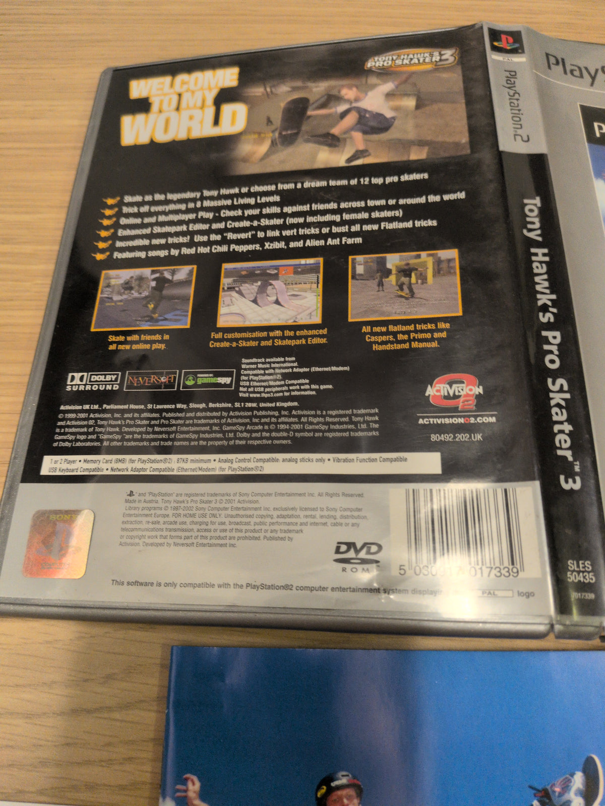 Tony Hawk's Pro Skater 3 Platinum Sony PS2 game