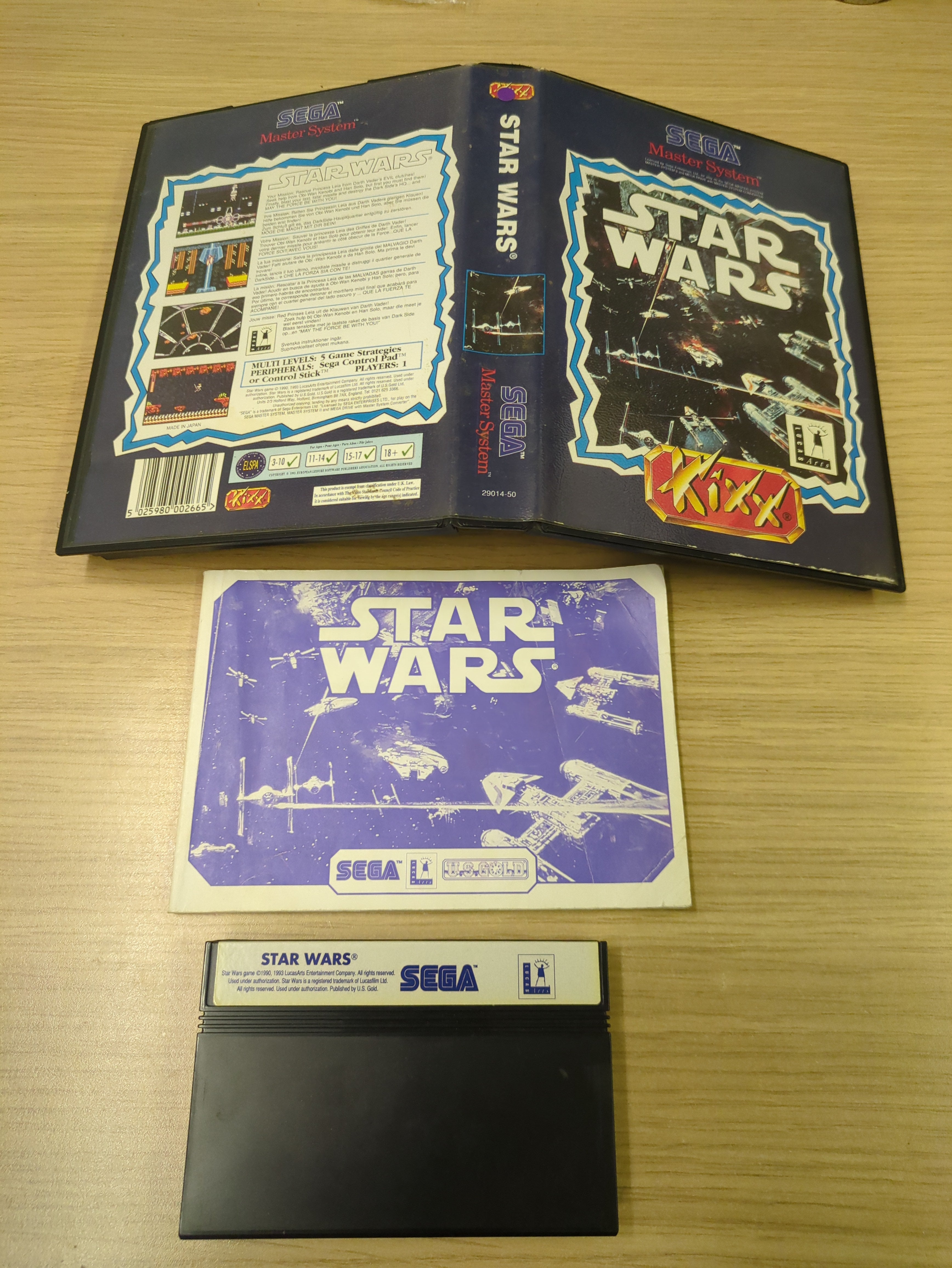 Star Wars (Kixx) Sega Master System game