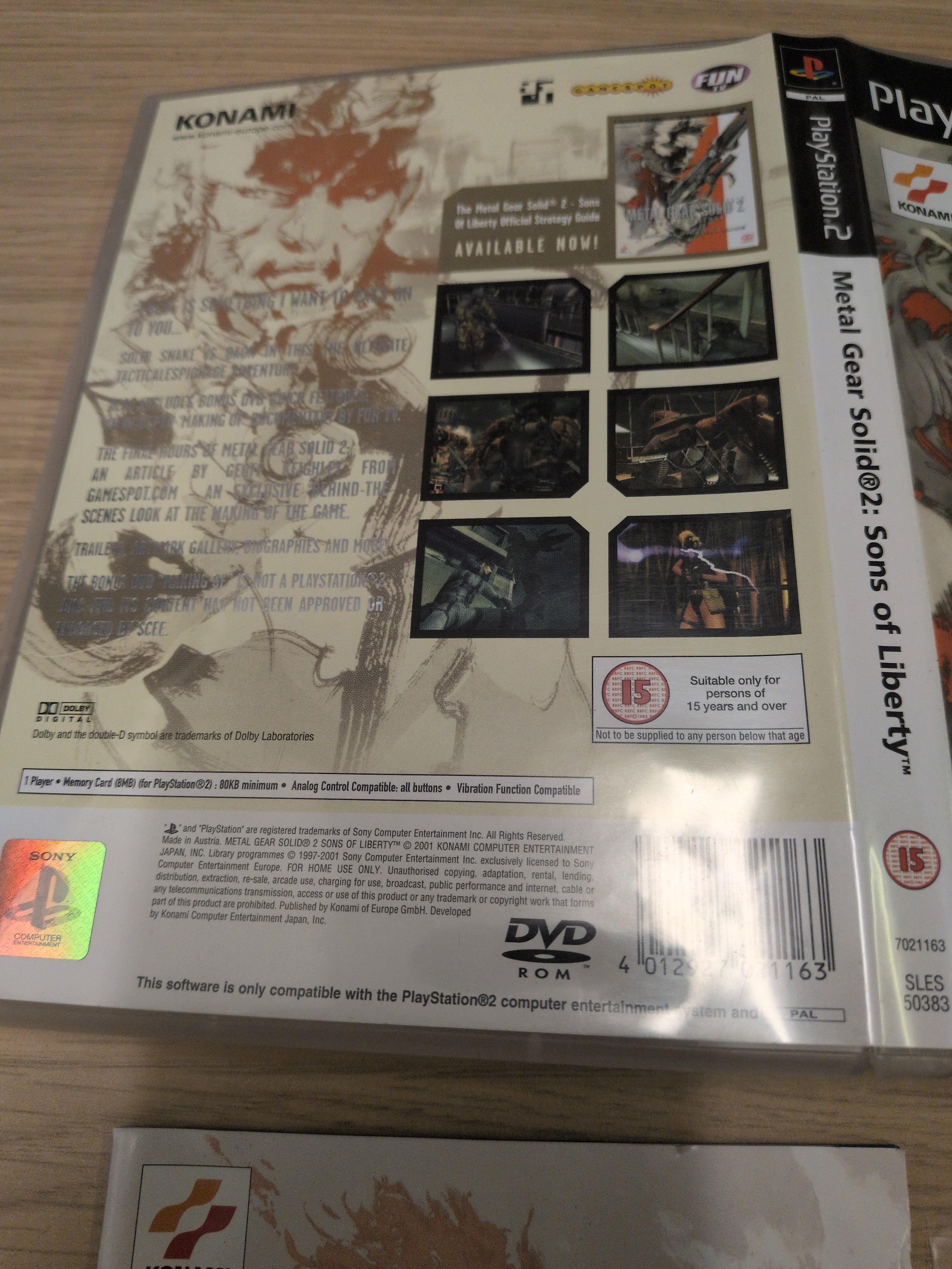 Metal Gear Solid 2: Sons of Liberty Sony PS2 game