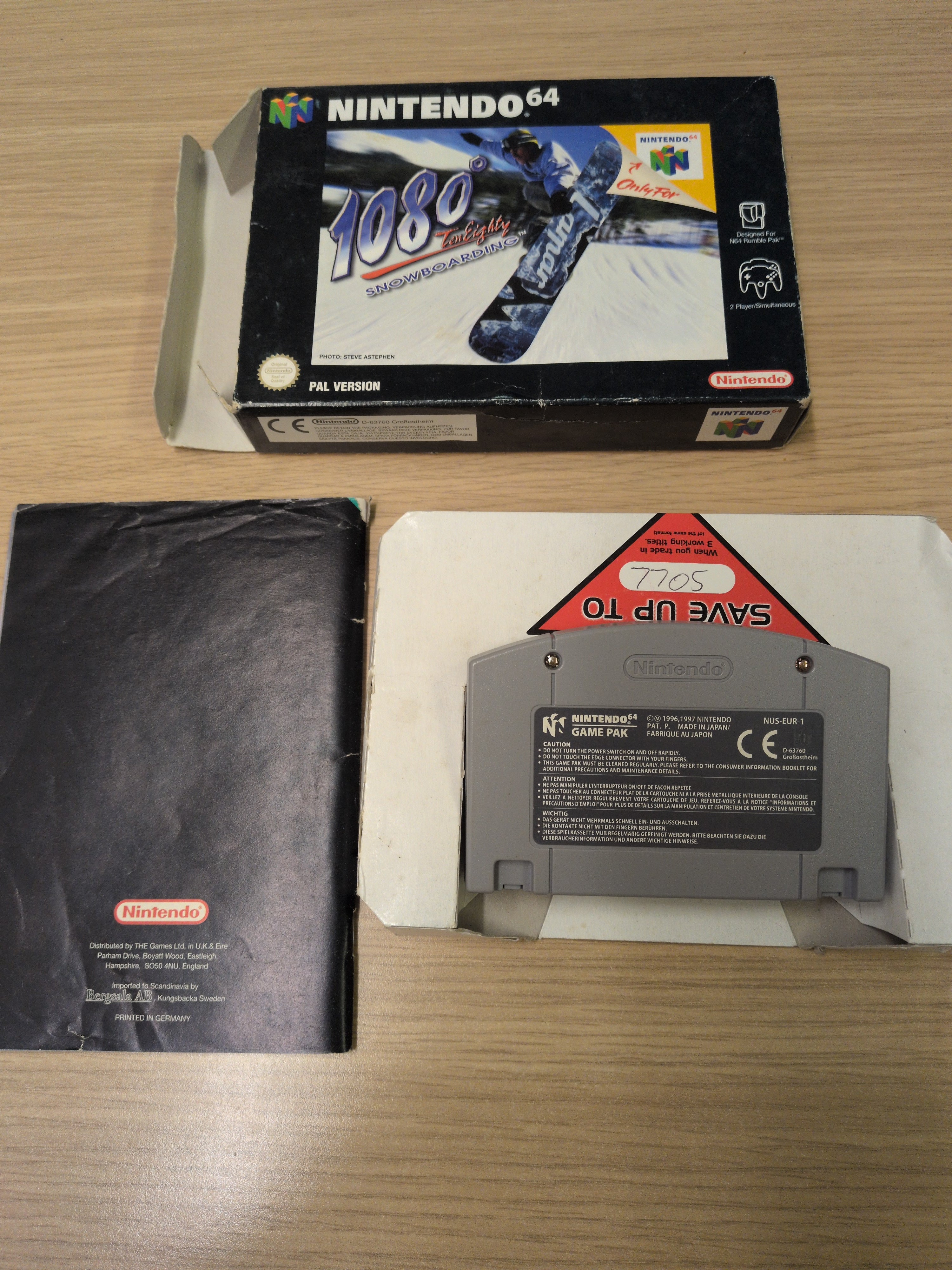 1080 Snowboarding Nintendo N64 game Boxed