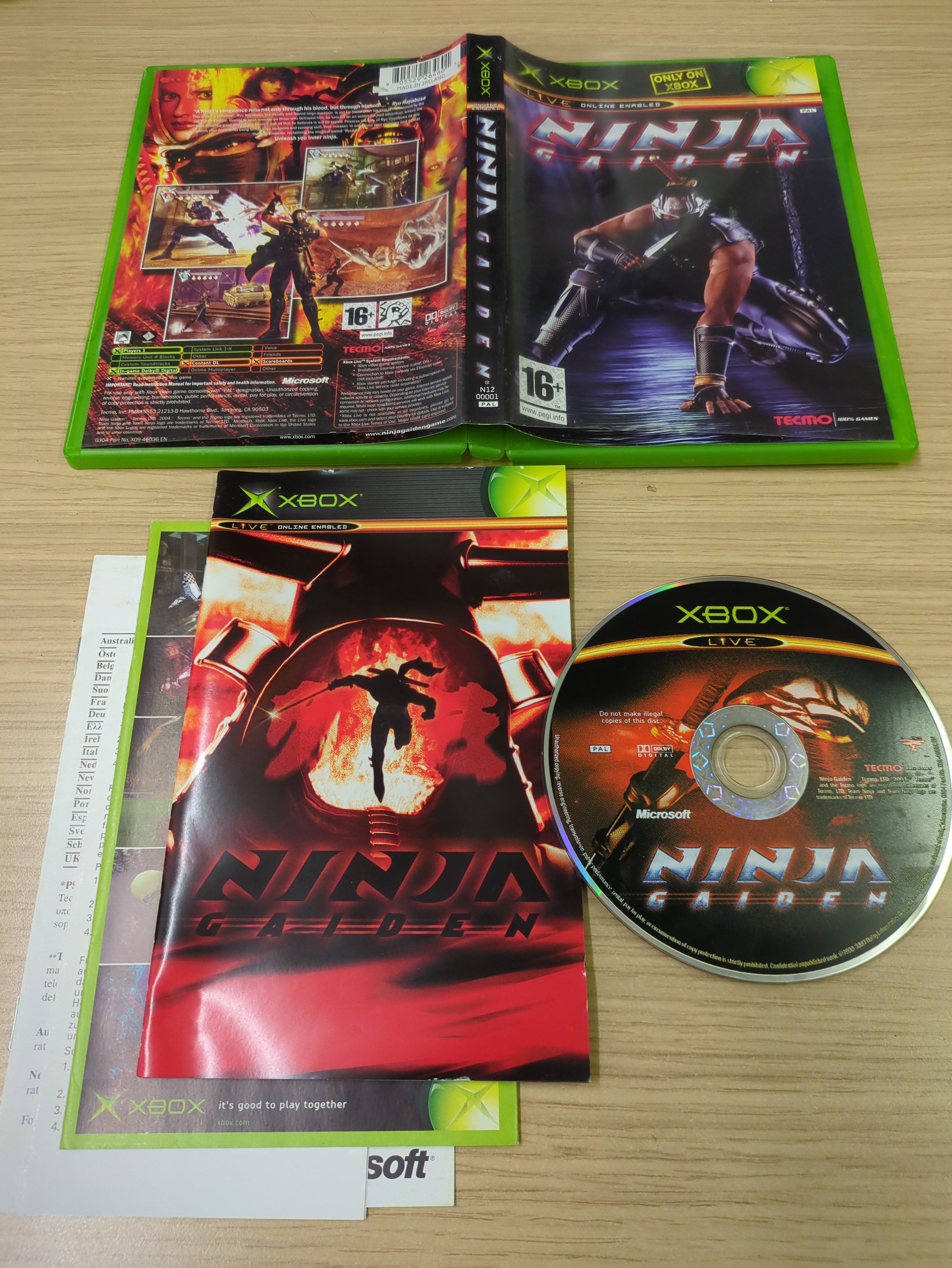 Ninja Gaiden original Xbox game