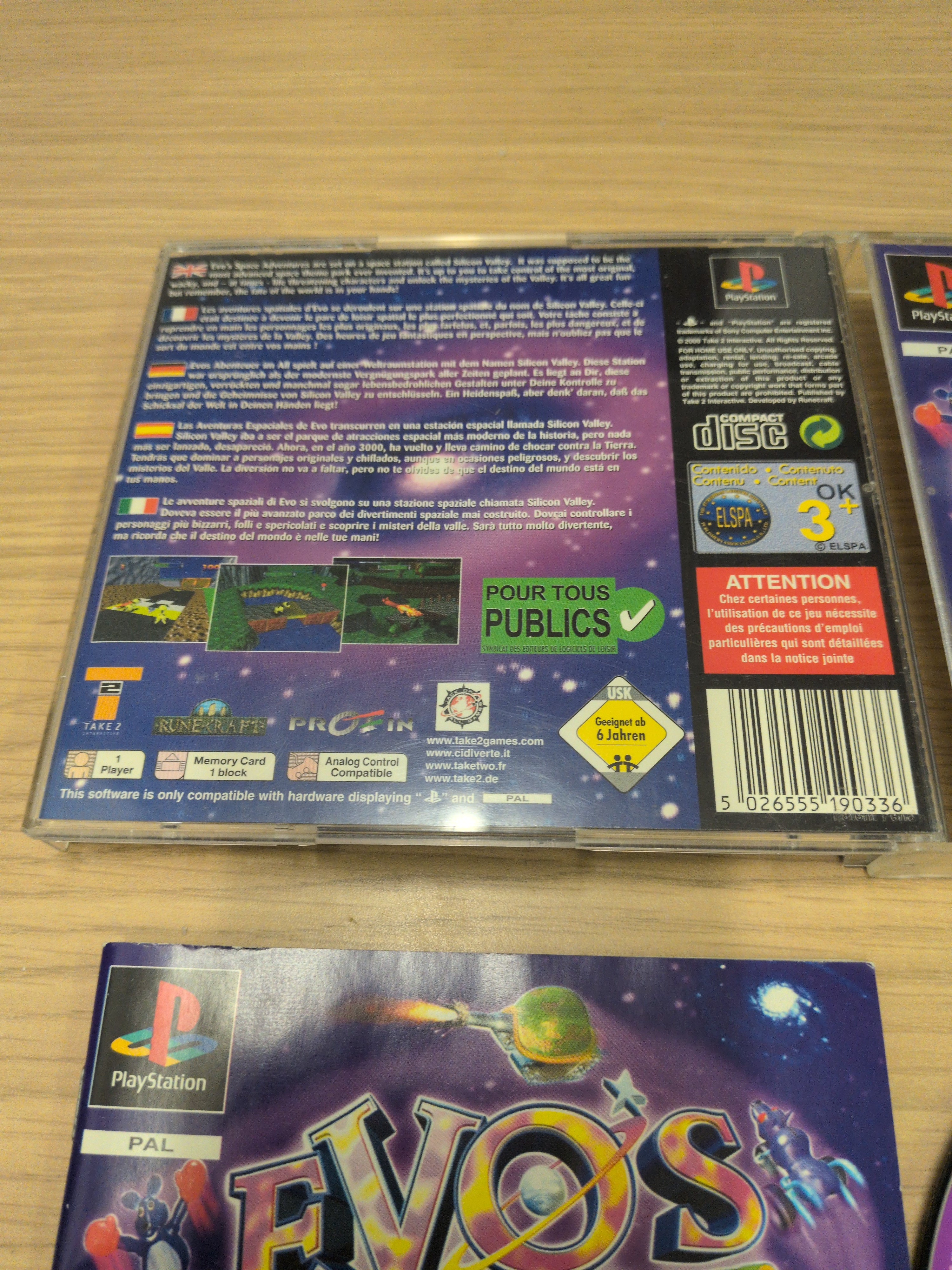 Evo's Space Adventures Sony PS1 game