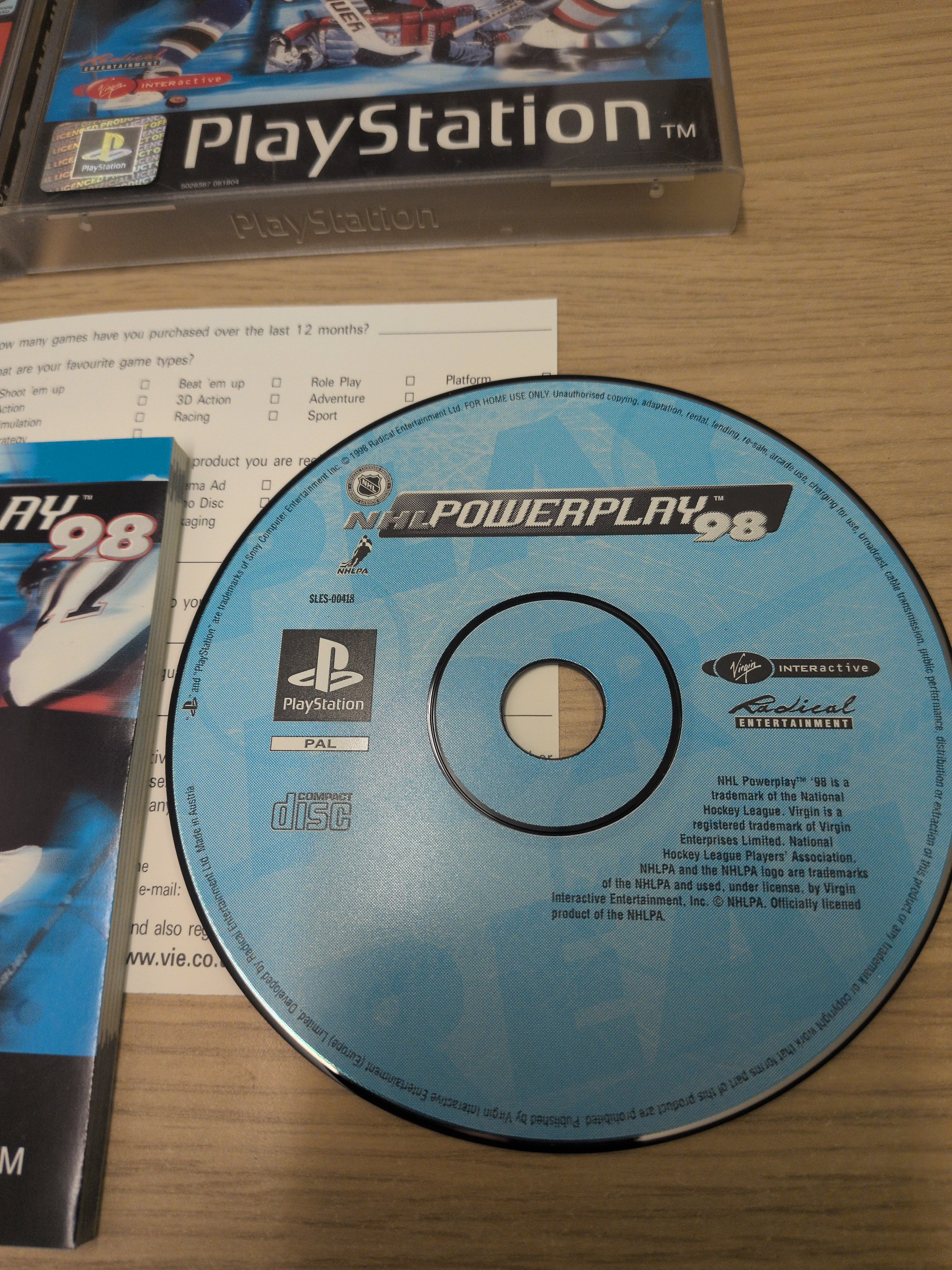 NHL Powerplay Sony PS1 game