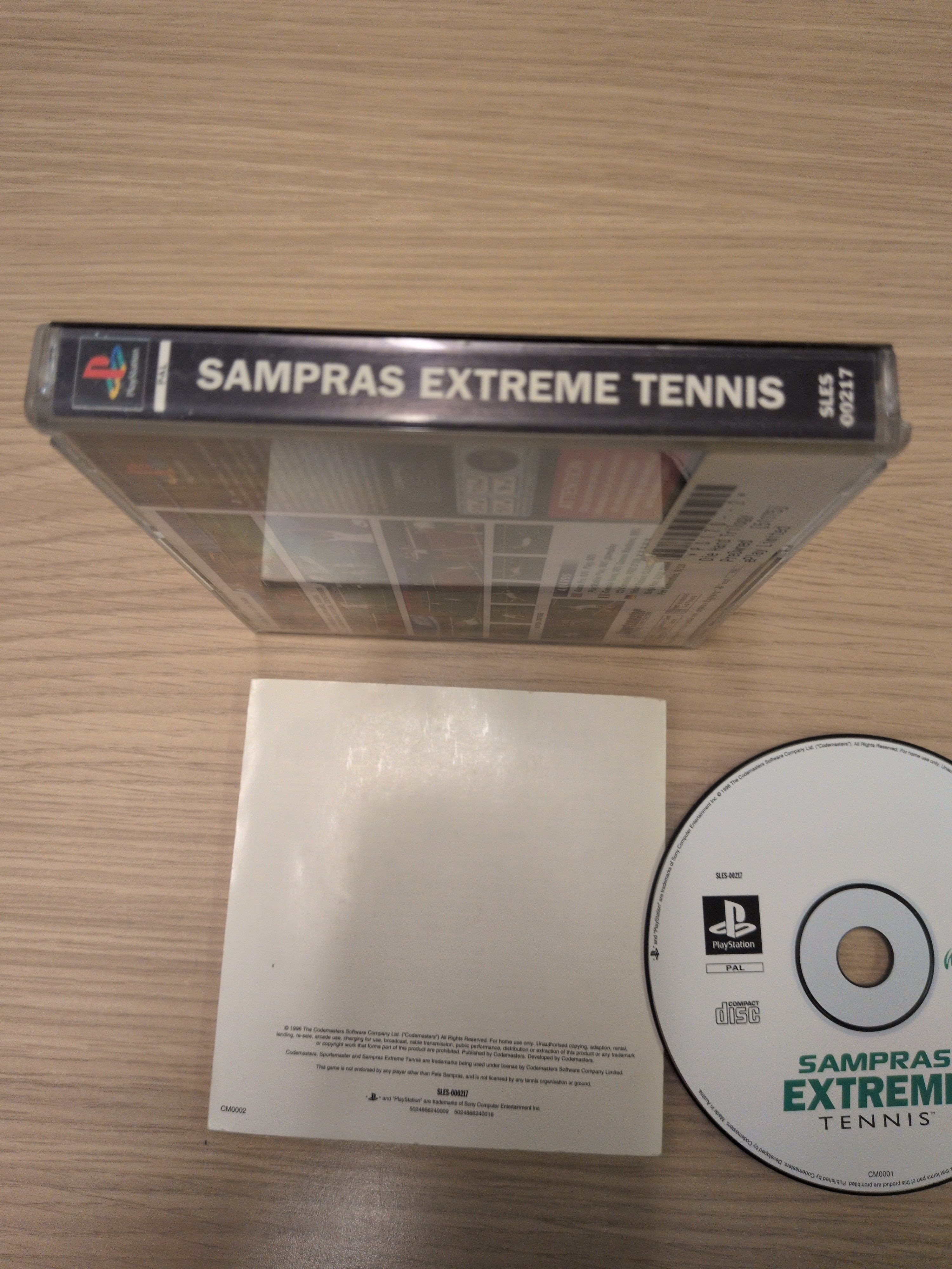 Sampras Extreme Tennis Sony PS1 game