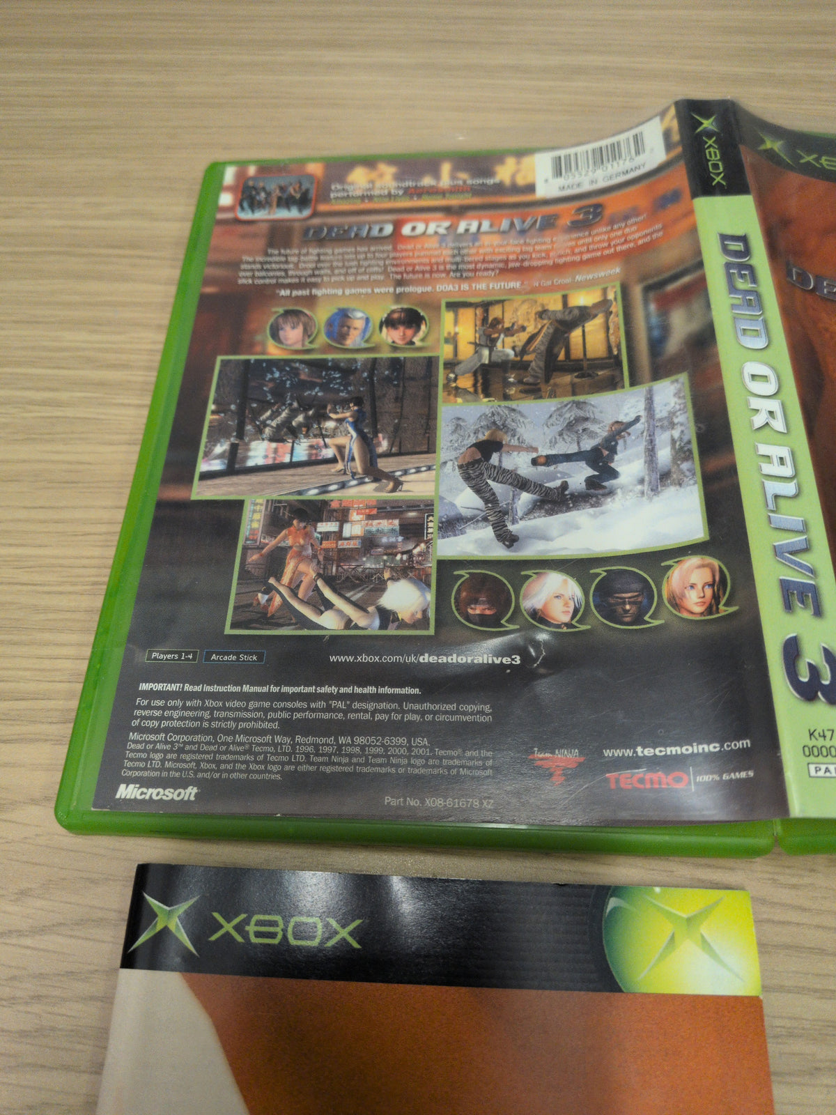 Dead or Alive 3 original Xbox game