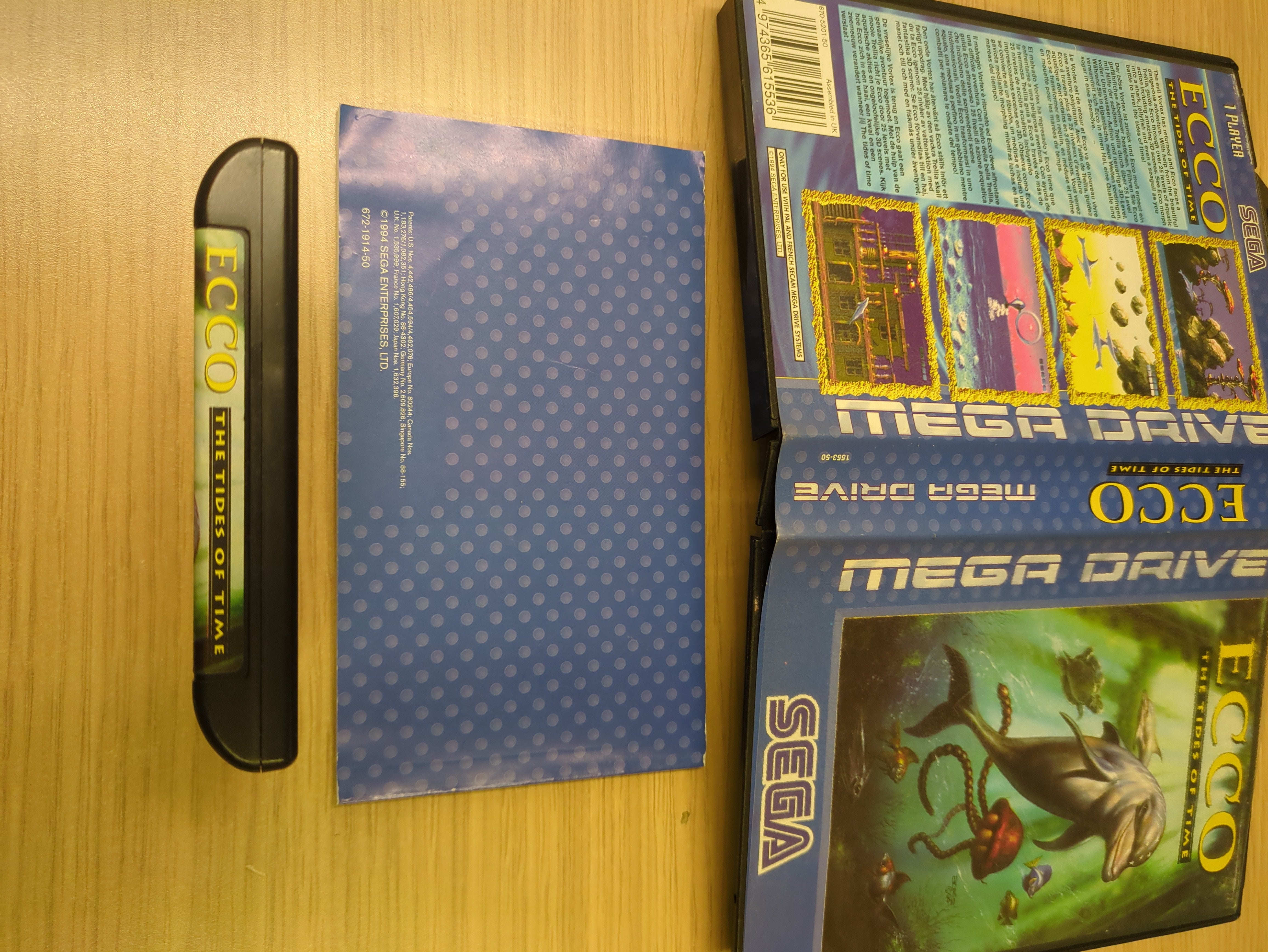 Ecco The Tides of Time Sega Mega Drive game complete